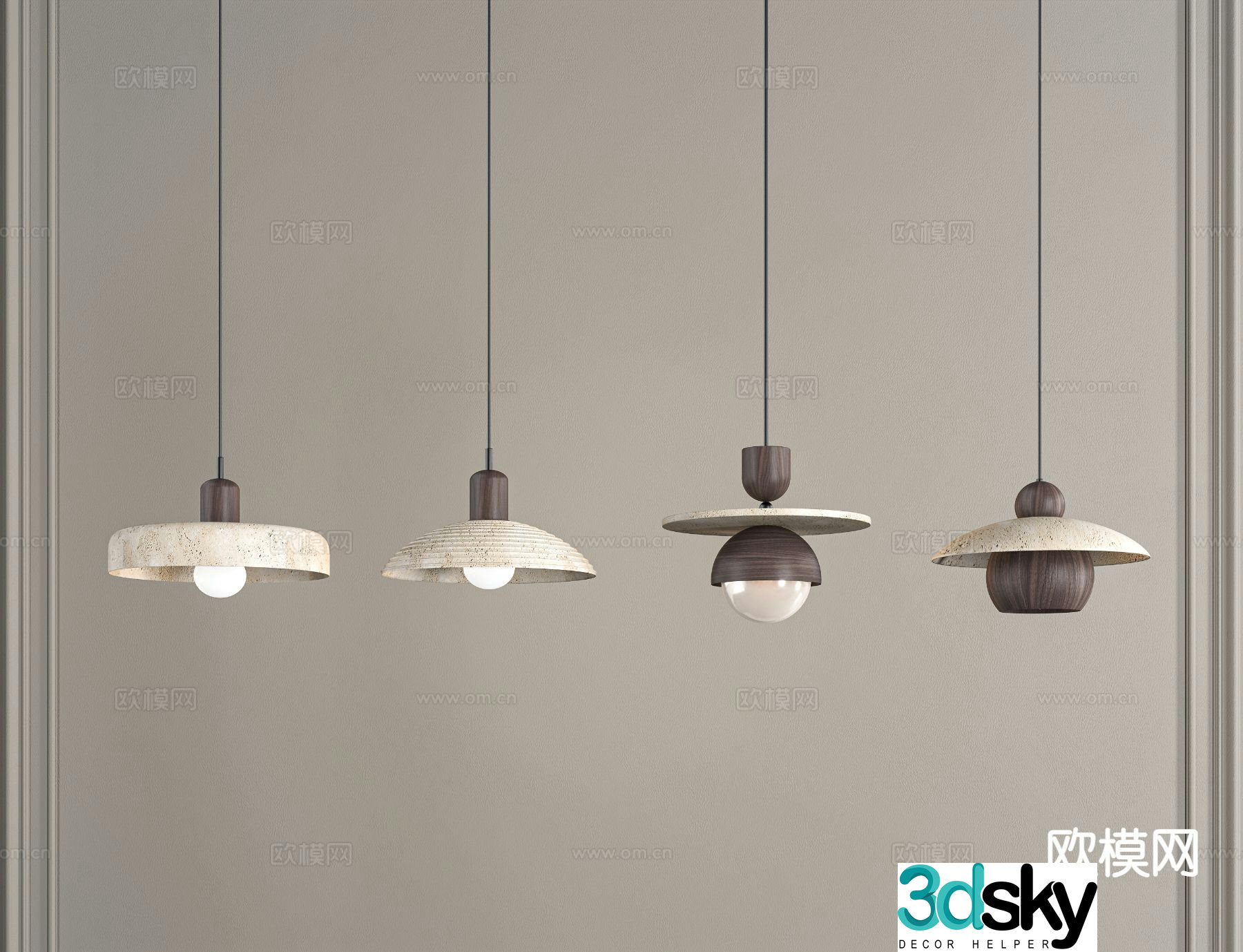 Medieval style chandelier 3d model