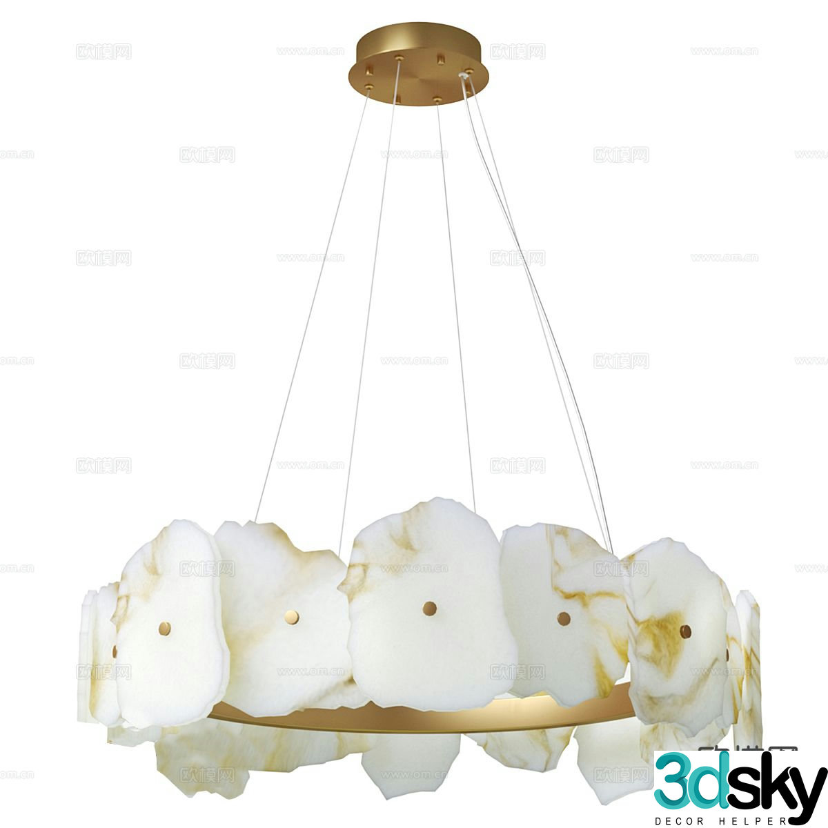 Modern chandelier 3d model