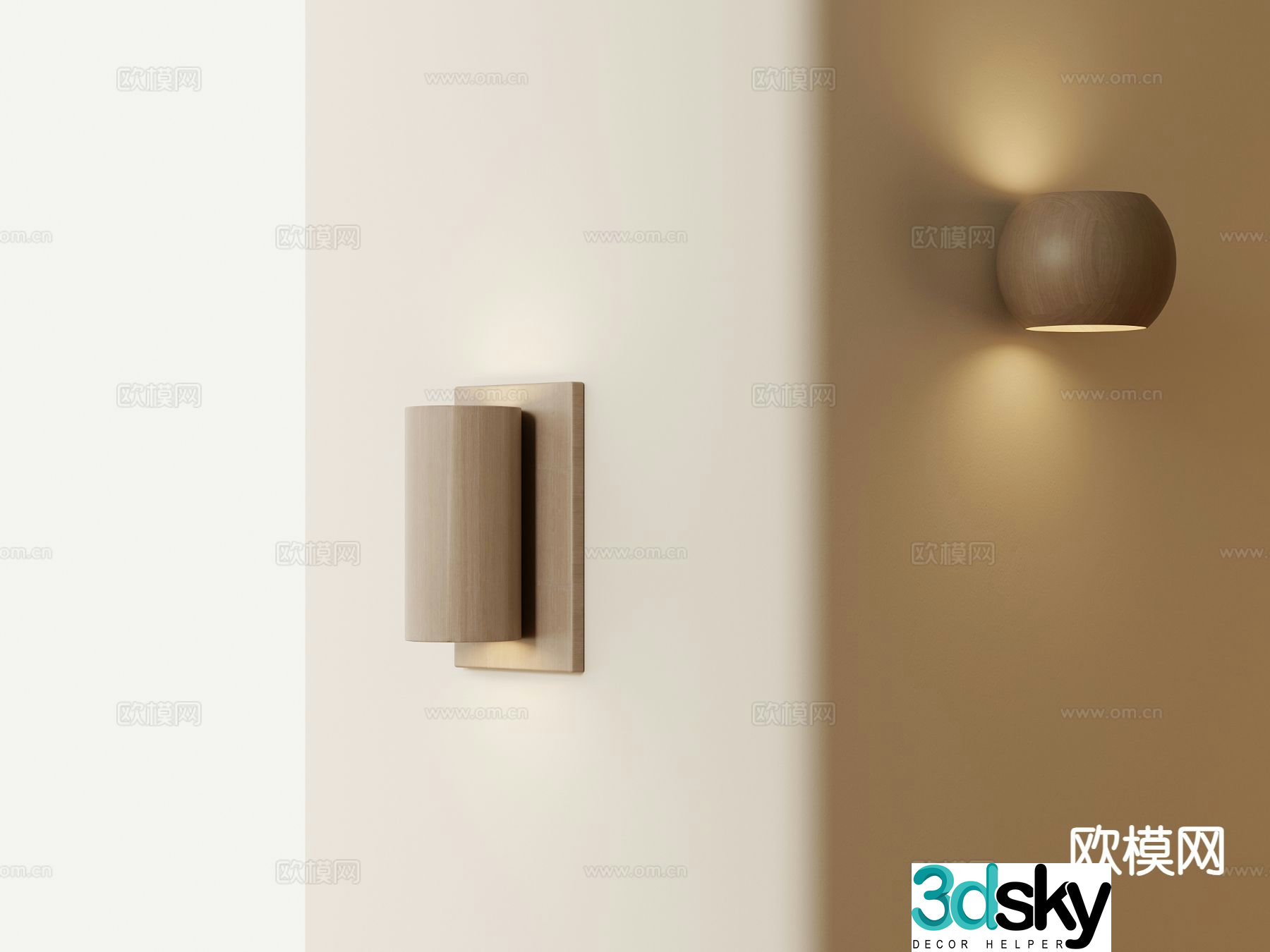 Decorative wall lamp ambience lamp 3d model