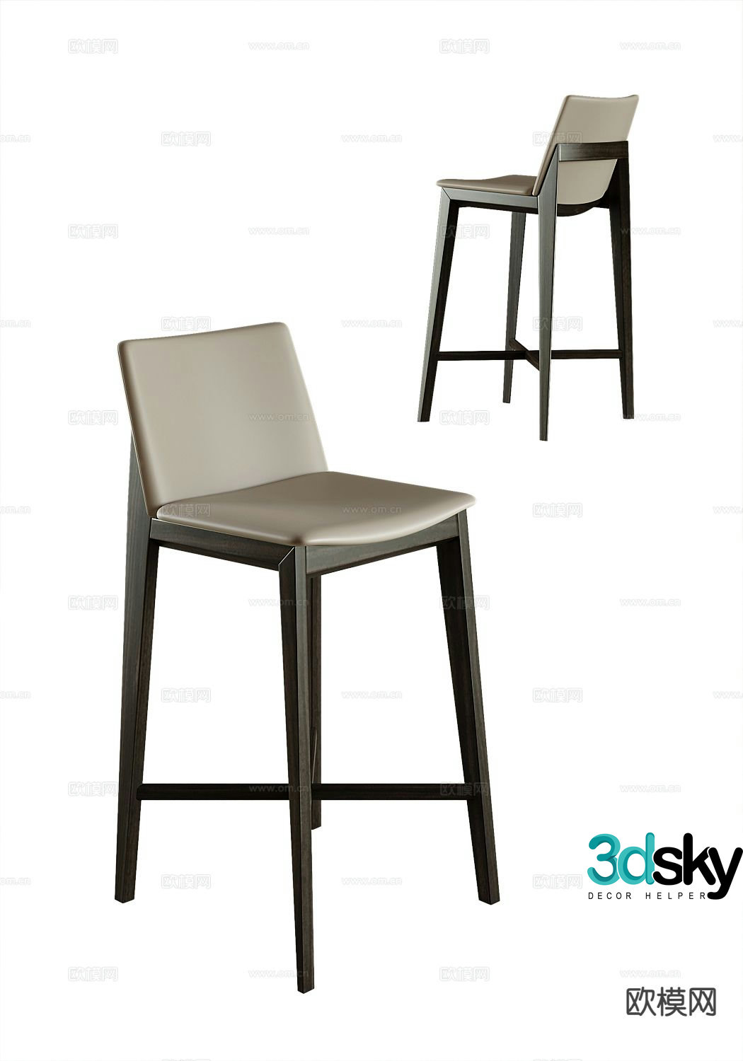 Modern bar stool bar stool 3d model
