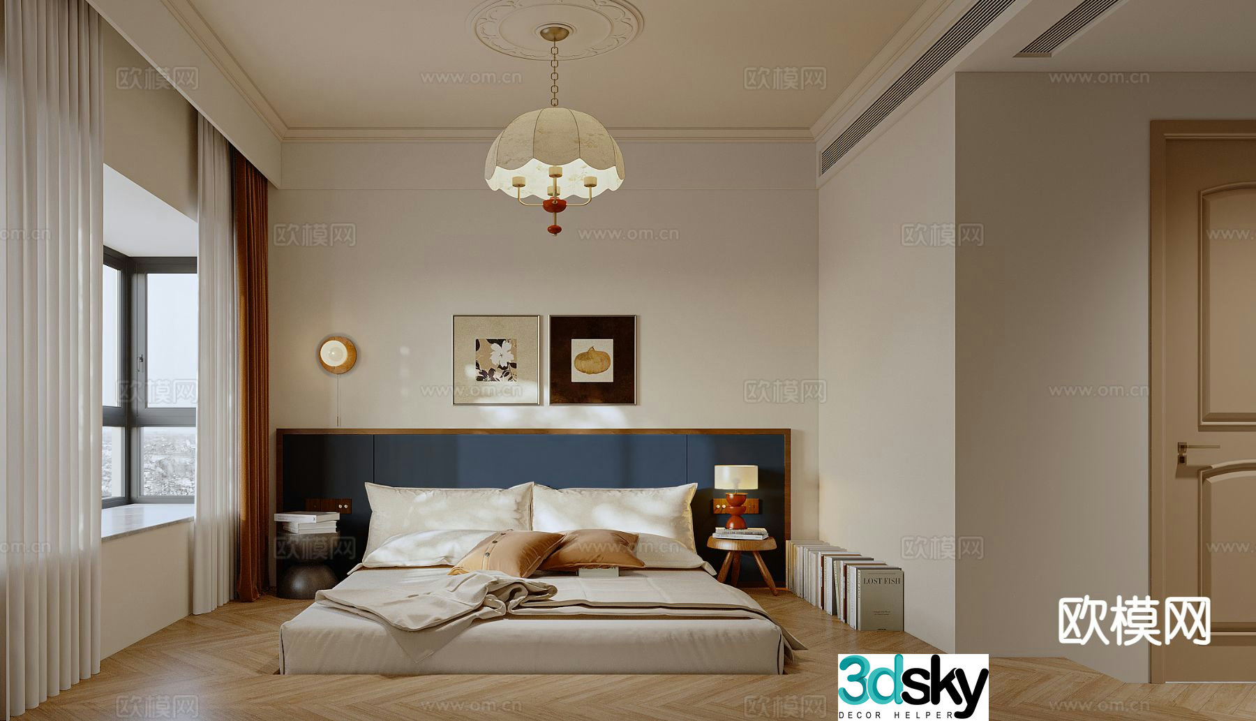 French bedroom master bedroom 3d model