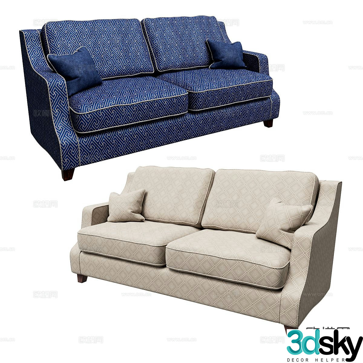 Modern love sofa 3d model