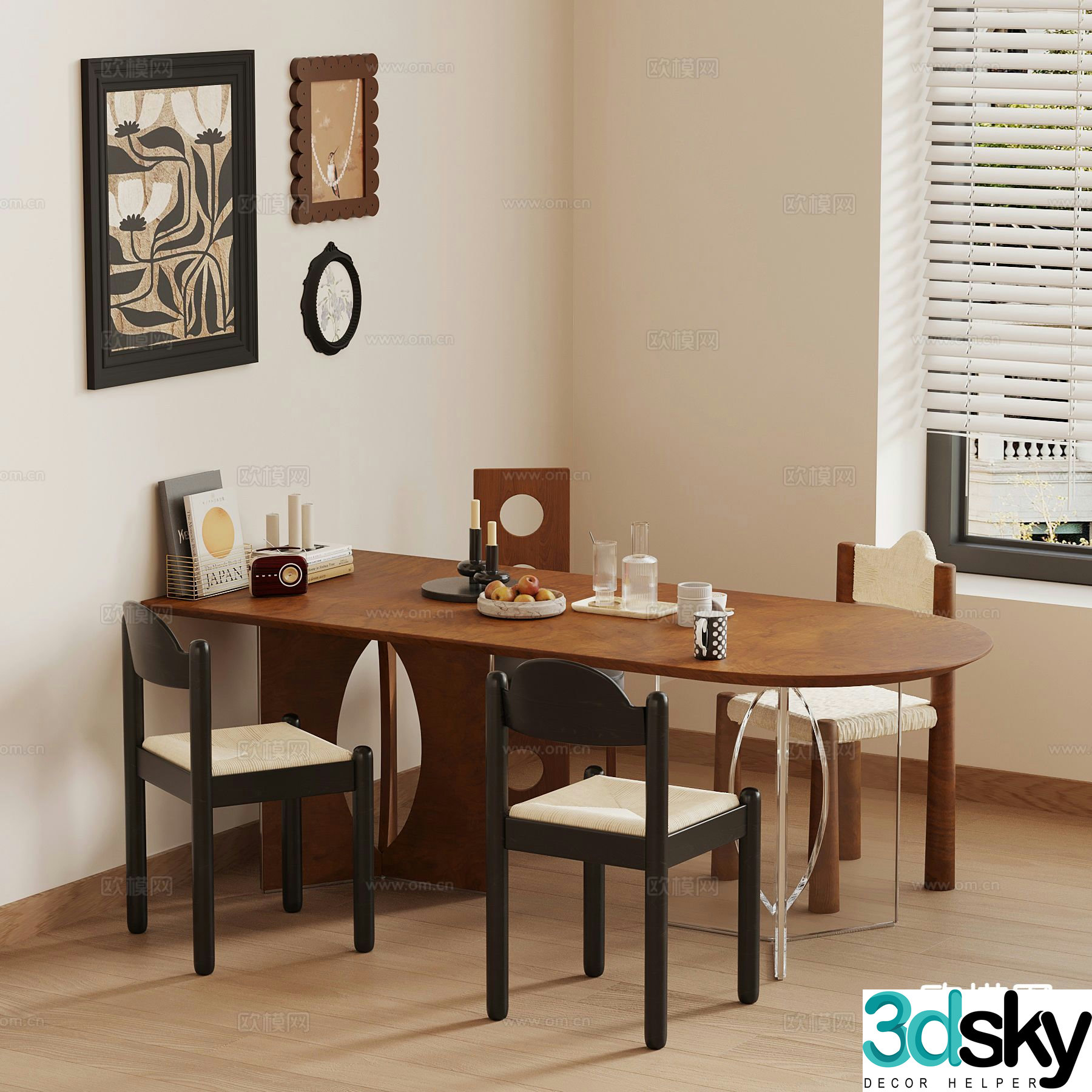 French restaurant 3d model