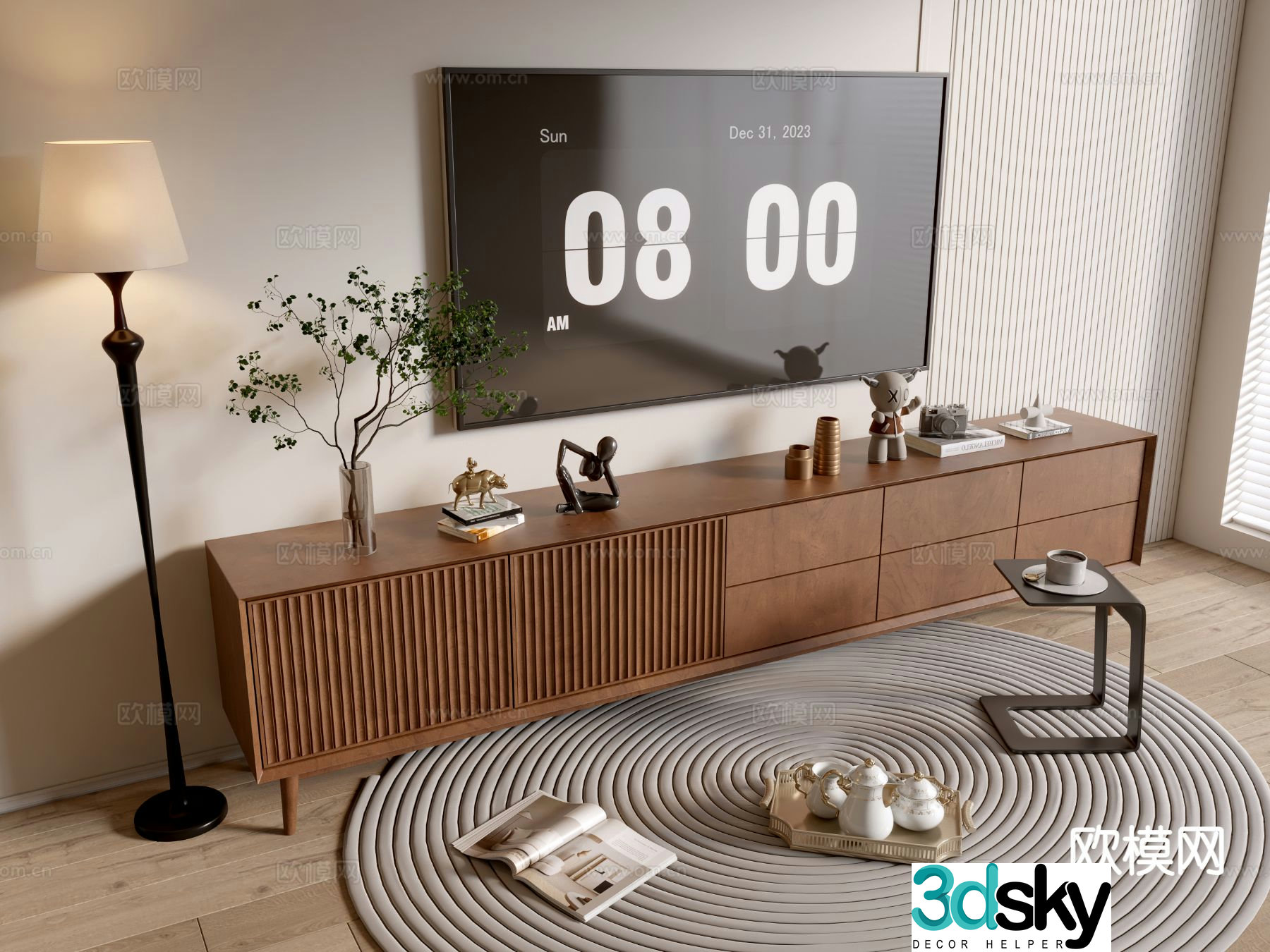 Wabi-sabi TV cabinet 3d model