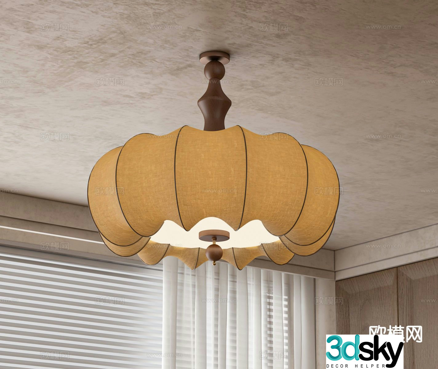 Medieval style chandelier 3d model