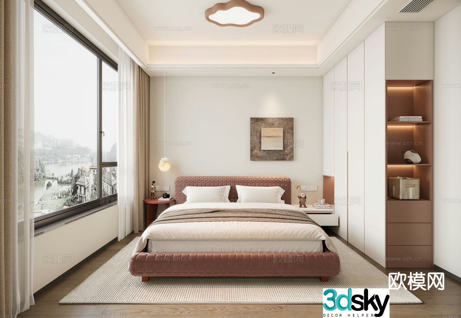 Modern bedroom master bedroom 3d model
