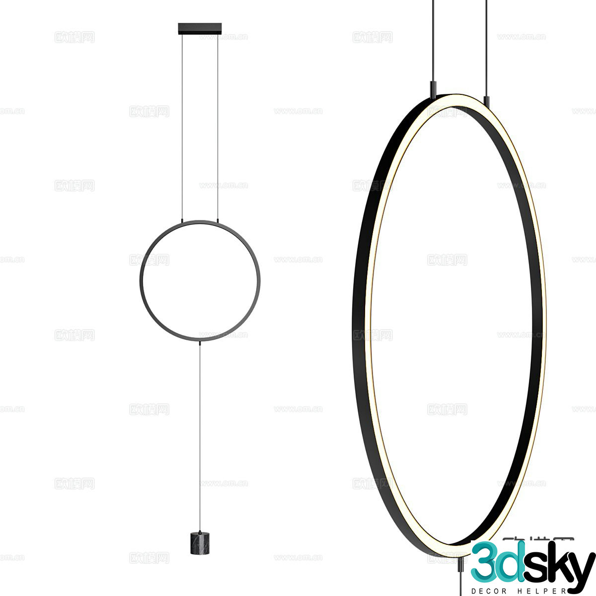 Light luxury small chandelier 3D model