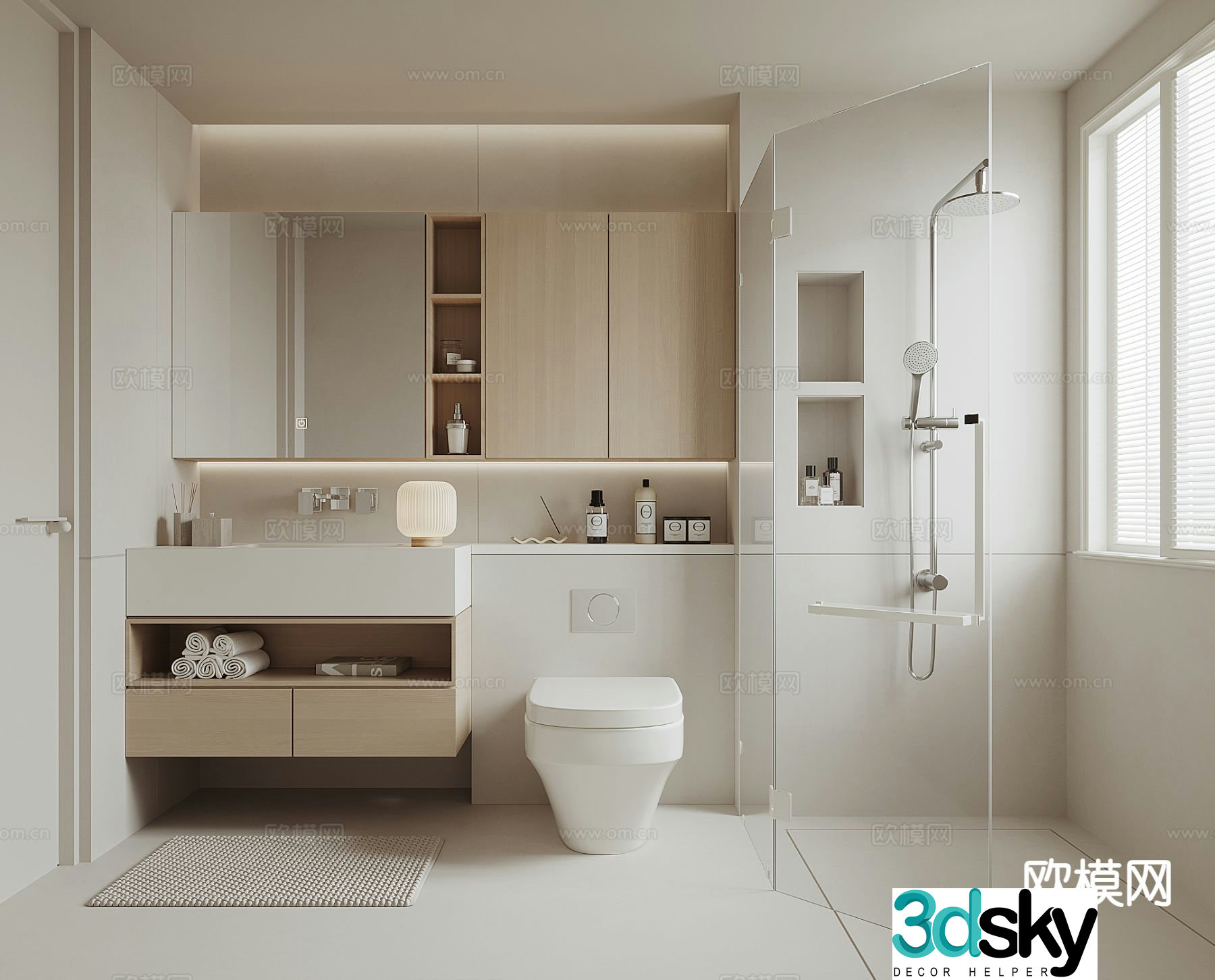 Modern bathroom bathroom 3d model