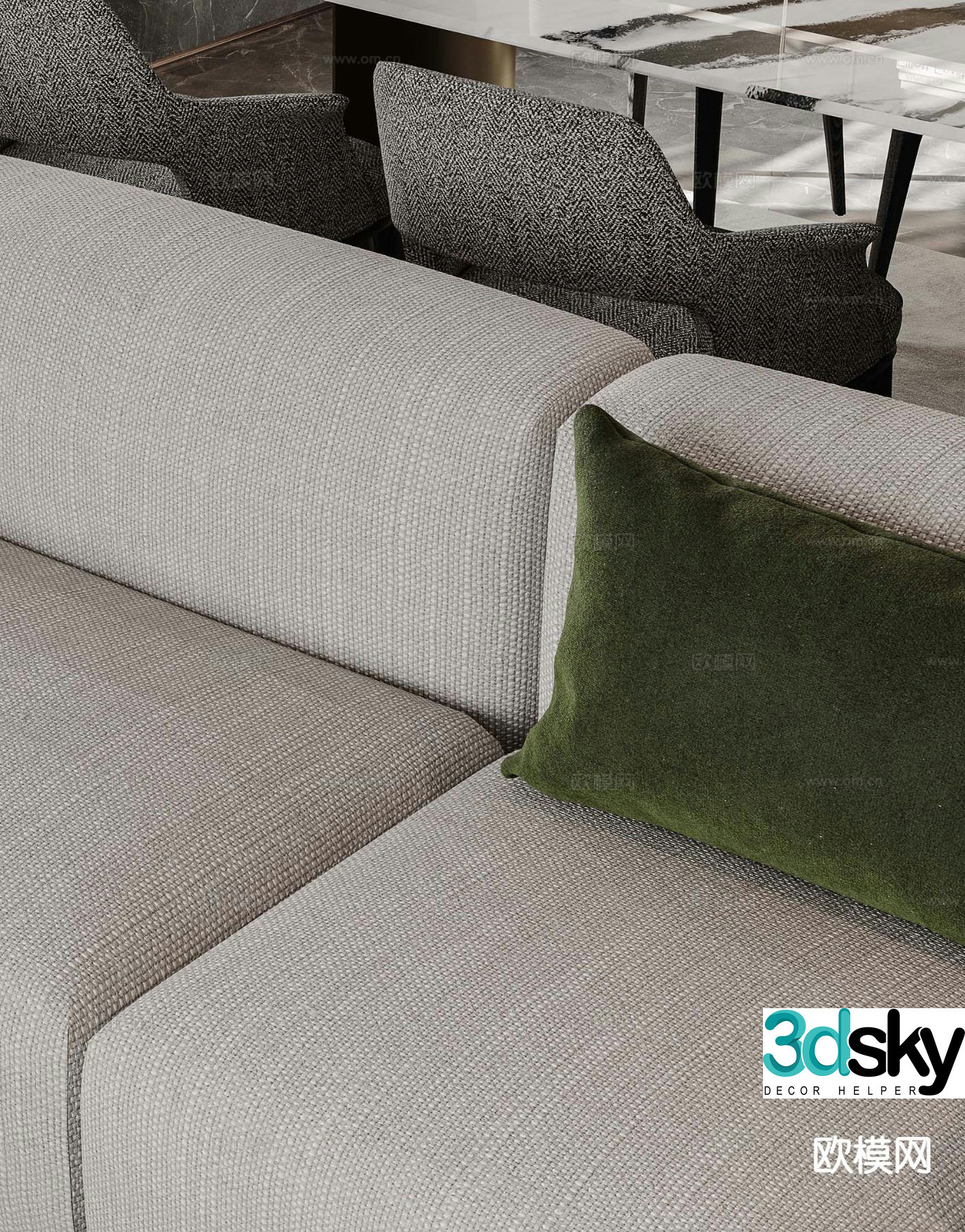 Modern sofa pillow 3d model