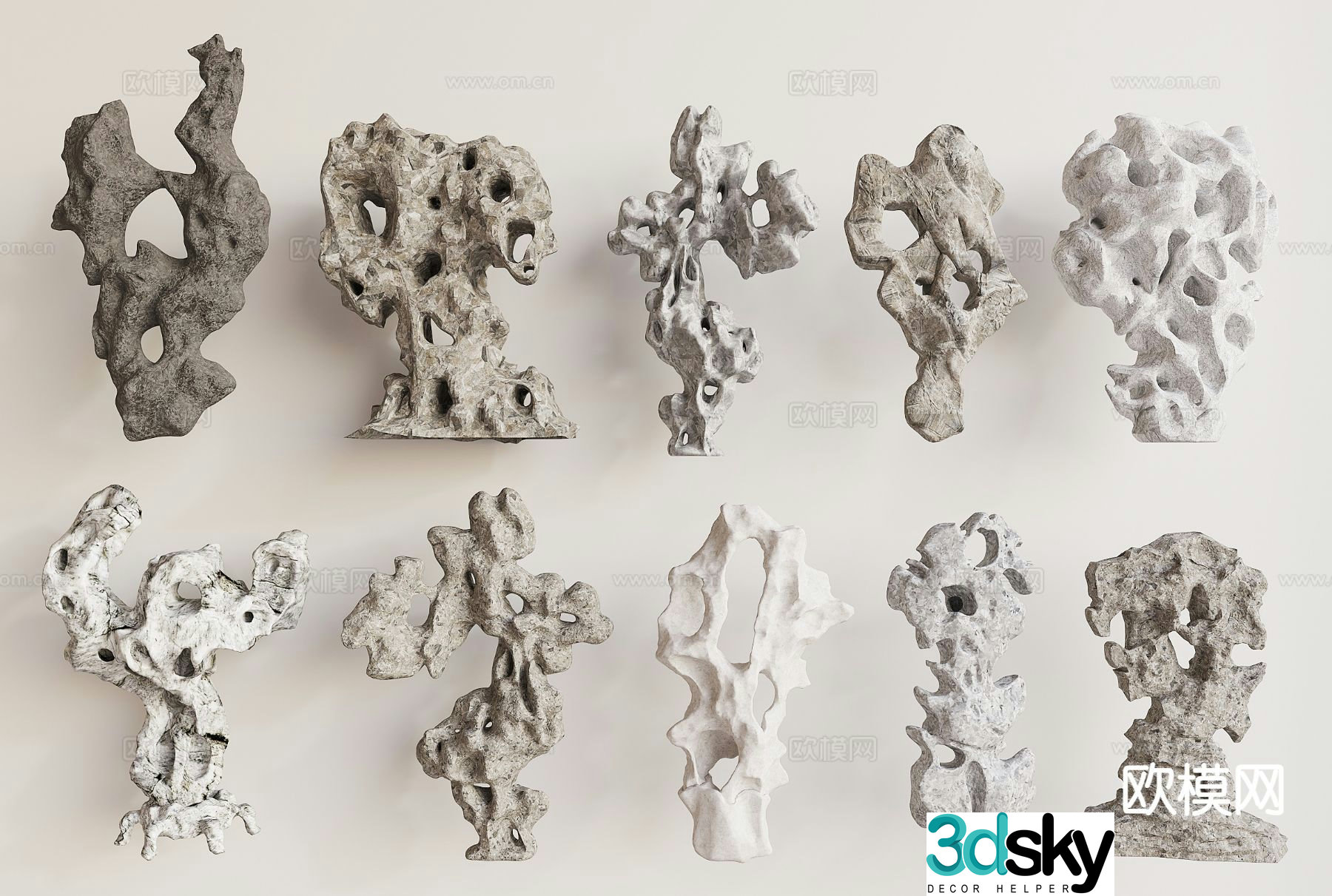 rockery stone taihu stone landscape stone stone 3d model