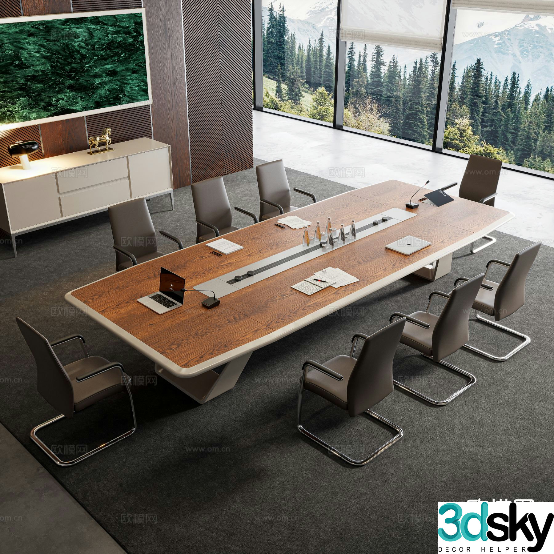 Modern conference table conference table 3d model