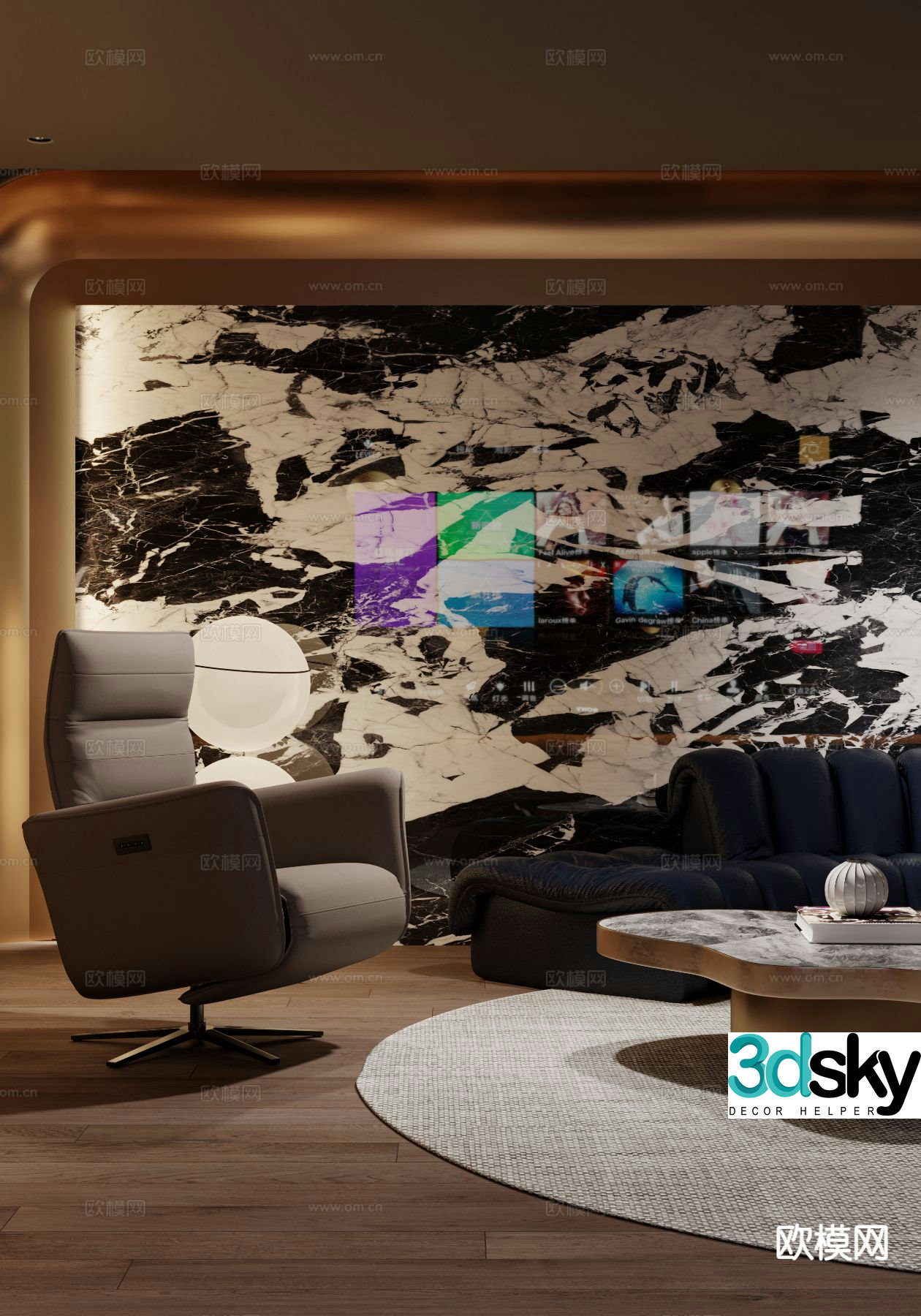 Audio-visual room home theater audio-visual room 3d model