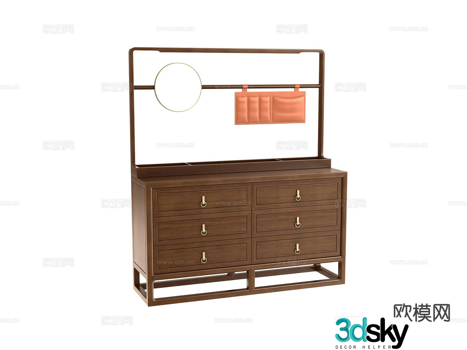 New Chinese style chest 3d model