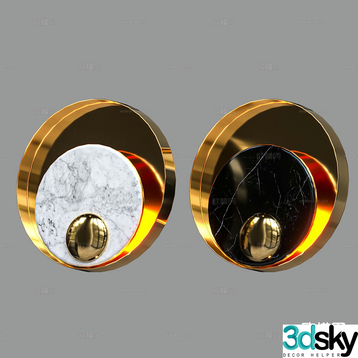 Light luxury wall lamp 3D model
