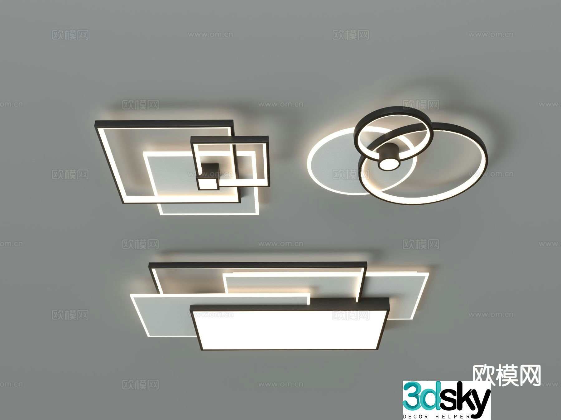 Modern ceiling lamp 3d model