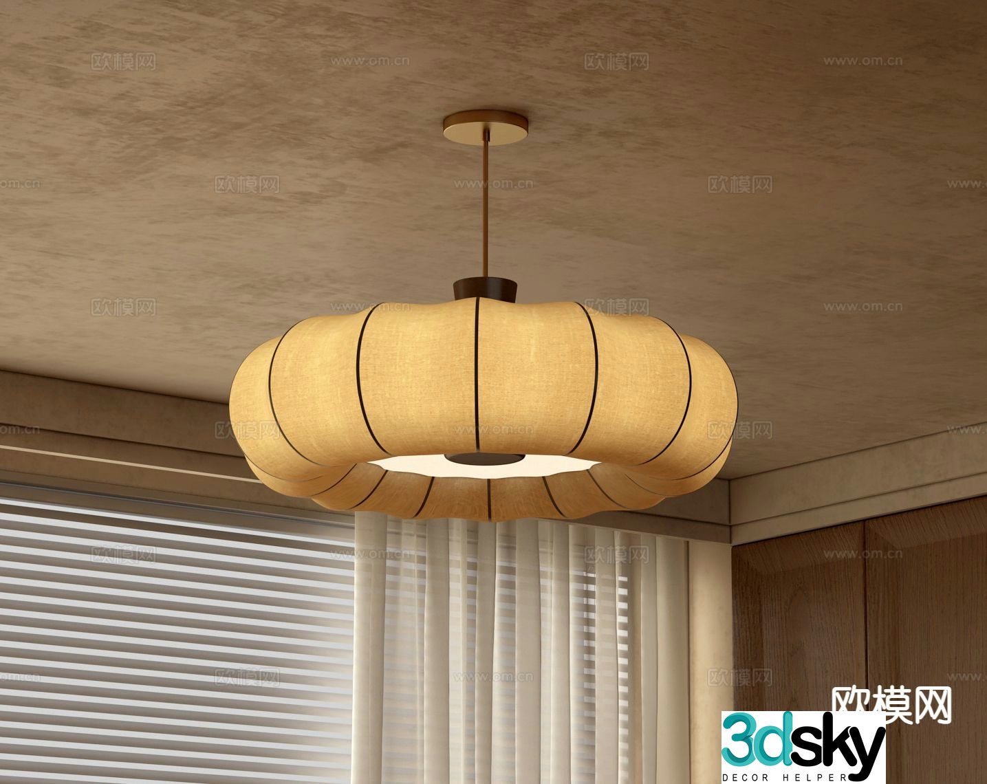 Medieval style chandelier 3d model
