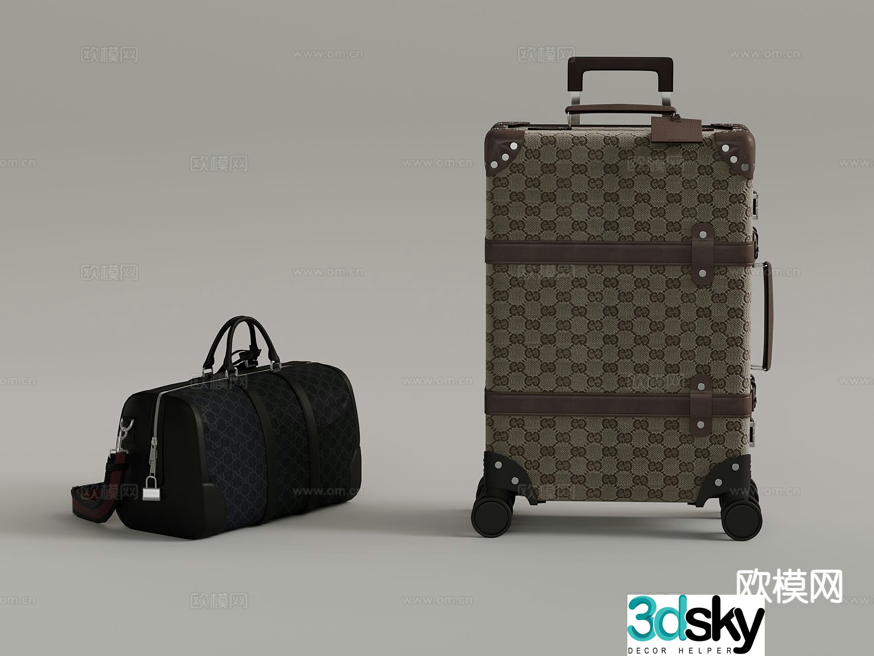 Bags Messenger Bag Suitcase Travel Case Flight Case 3D Model