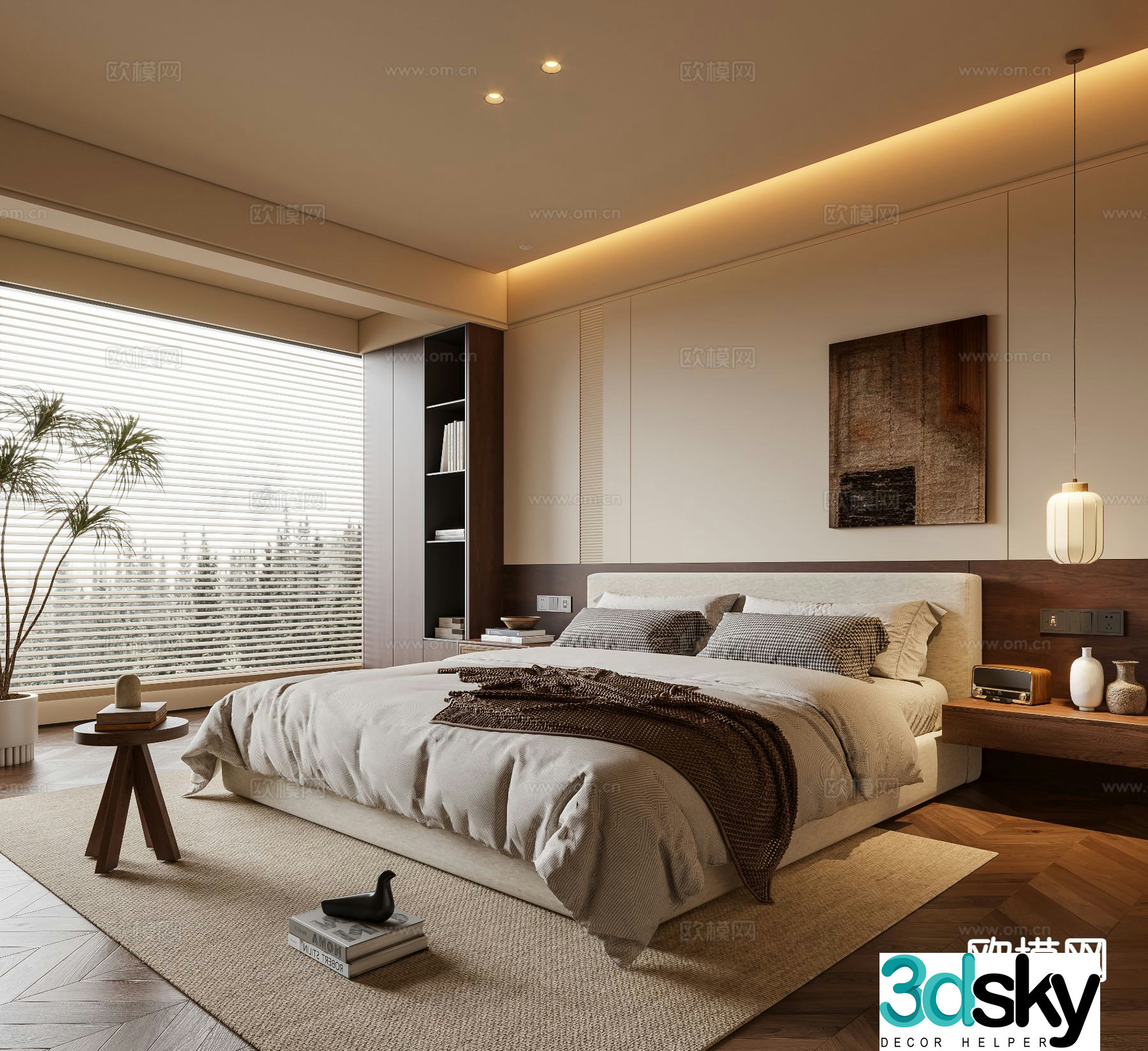 Medieval style bedroom master bedroom 3d model