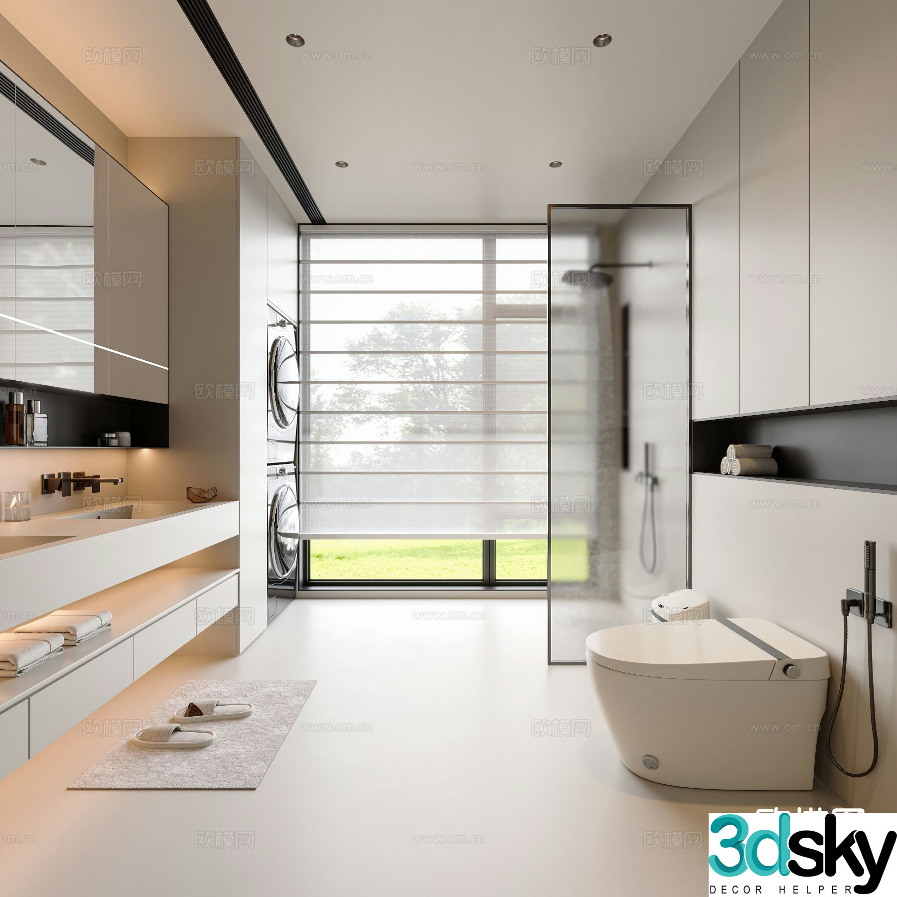 Modern bathroom bathroom 3d model