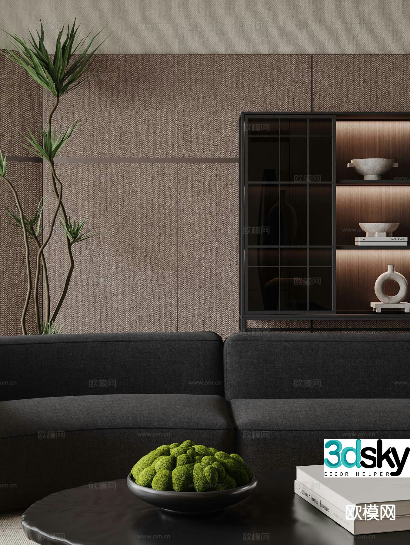 Modern sofa coffee table 3d model
