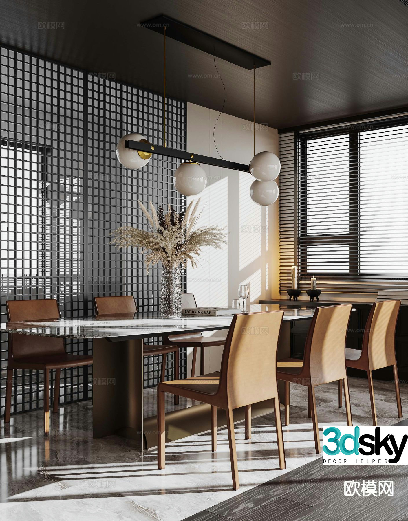Modern restaurant 3d model