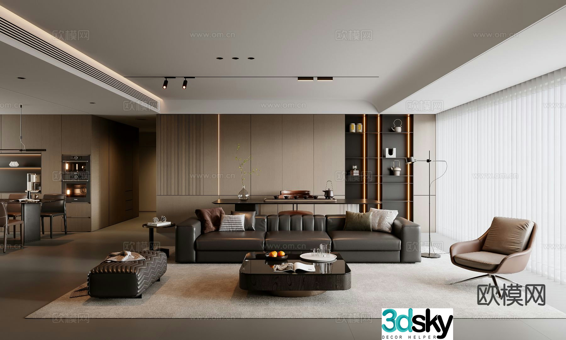 Italian living room 3d model
