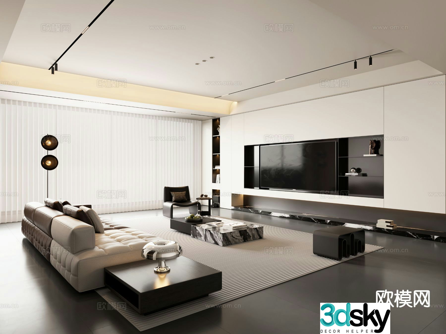 Modern living room 3d model