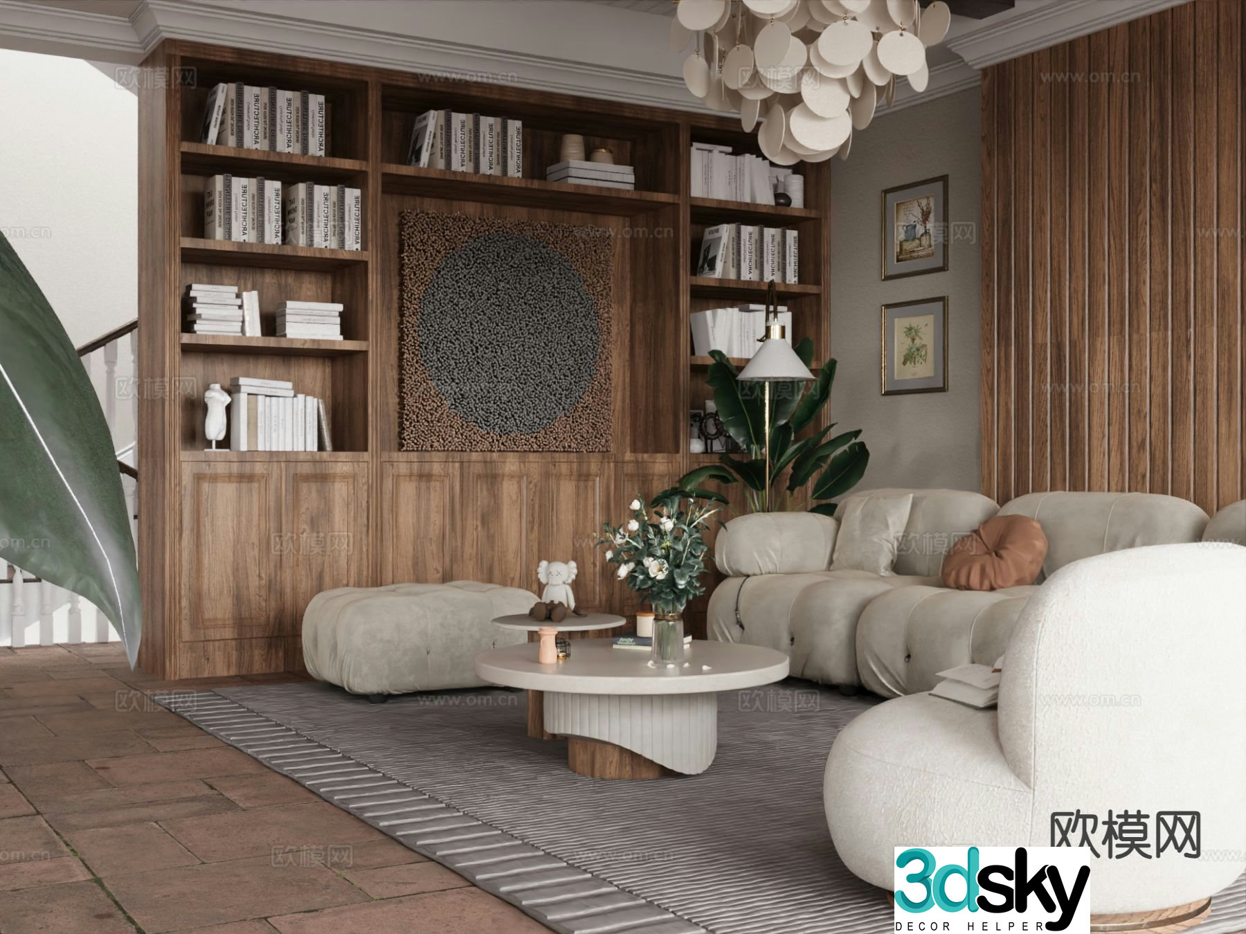 Wabi Sabi modular sofa 3d model