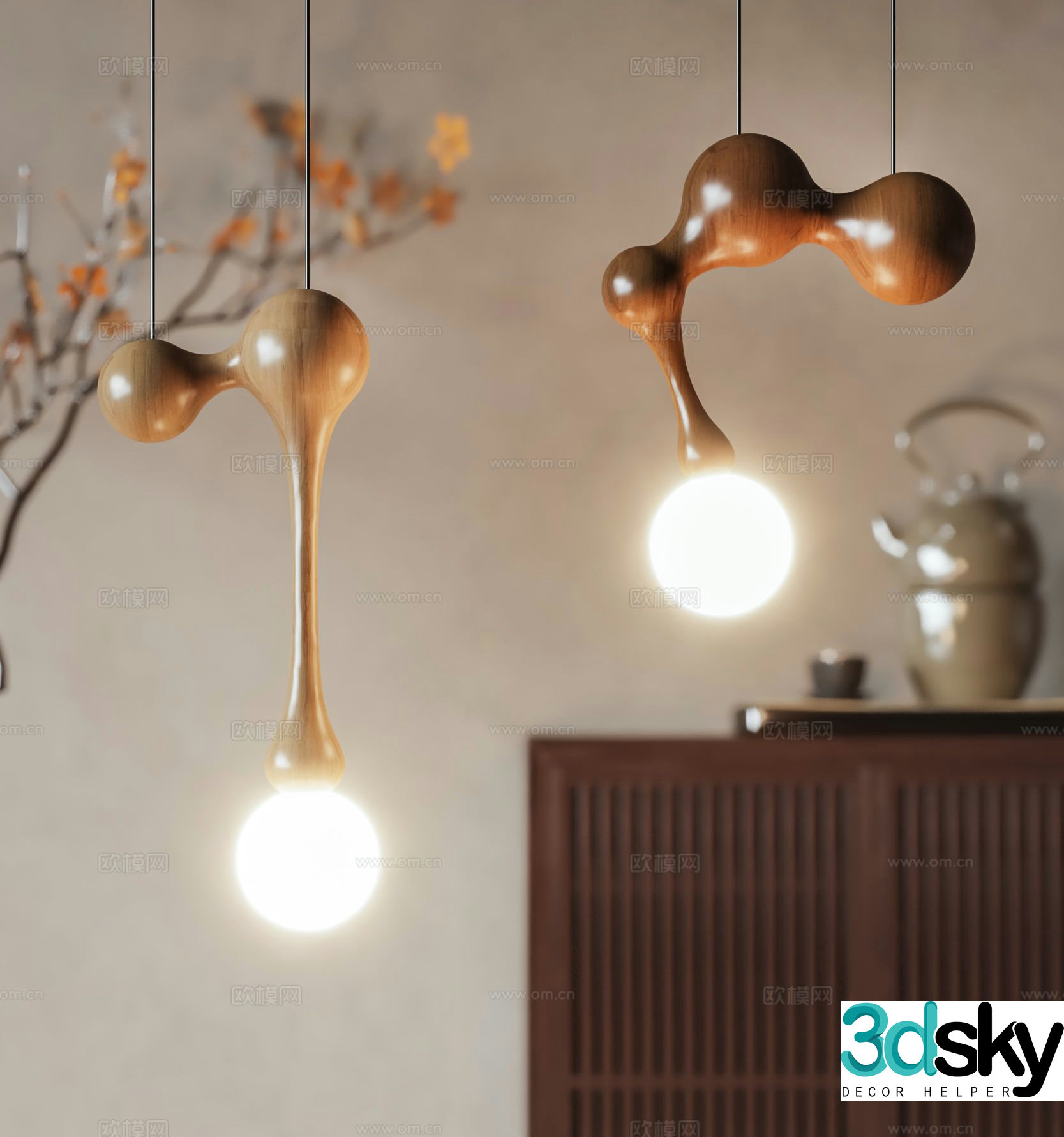 Medieval style chandelier creative chandelier 3d model