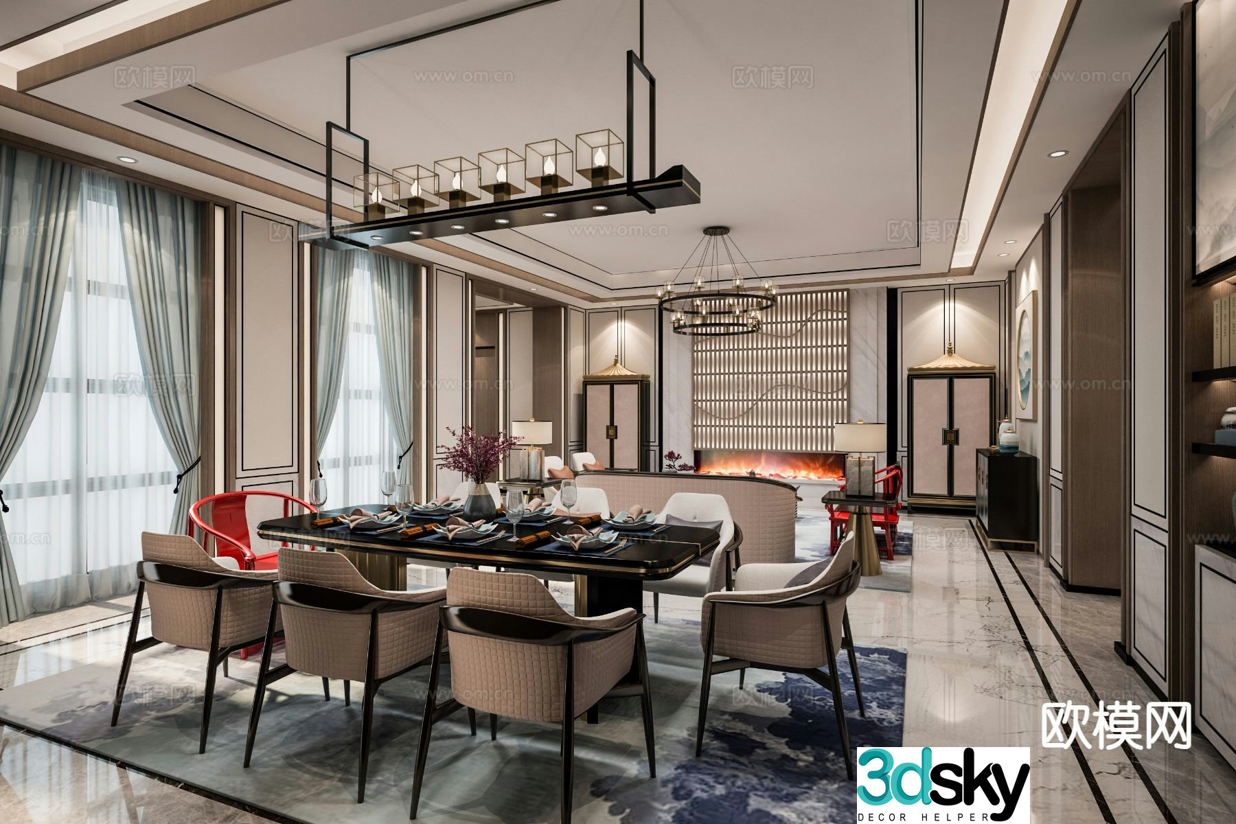 New Chinese restaurant 3D model
