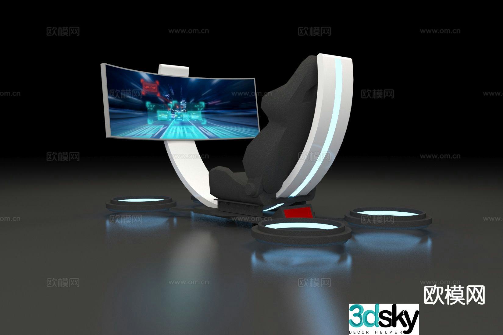 Technology Esports Chair Virtual Gaming Equipment 3D Model