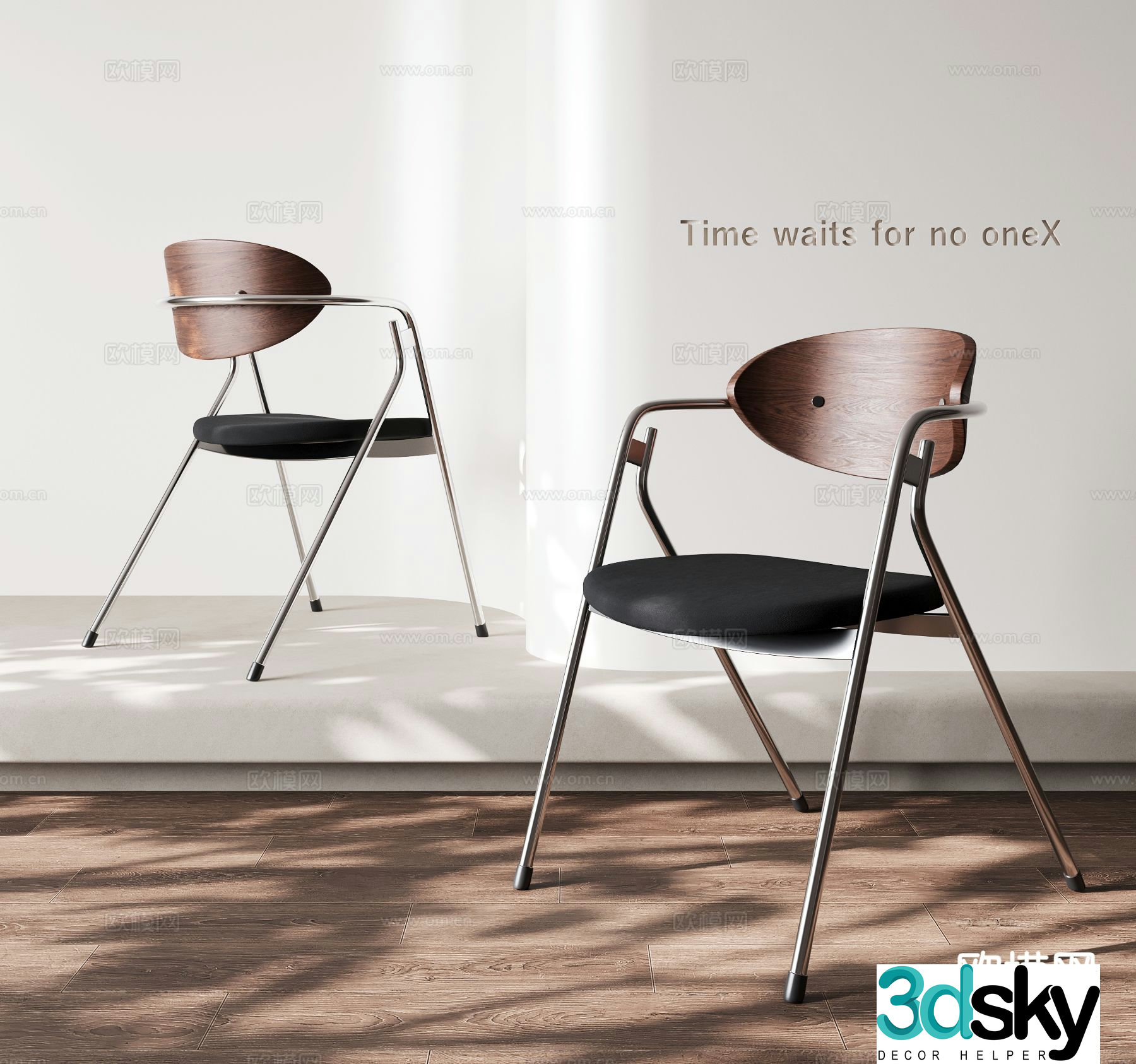 Medieval style single chair 3d model