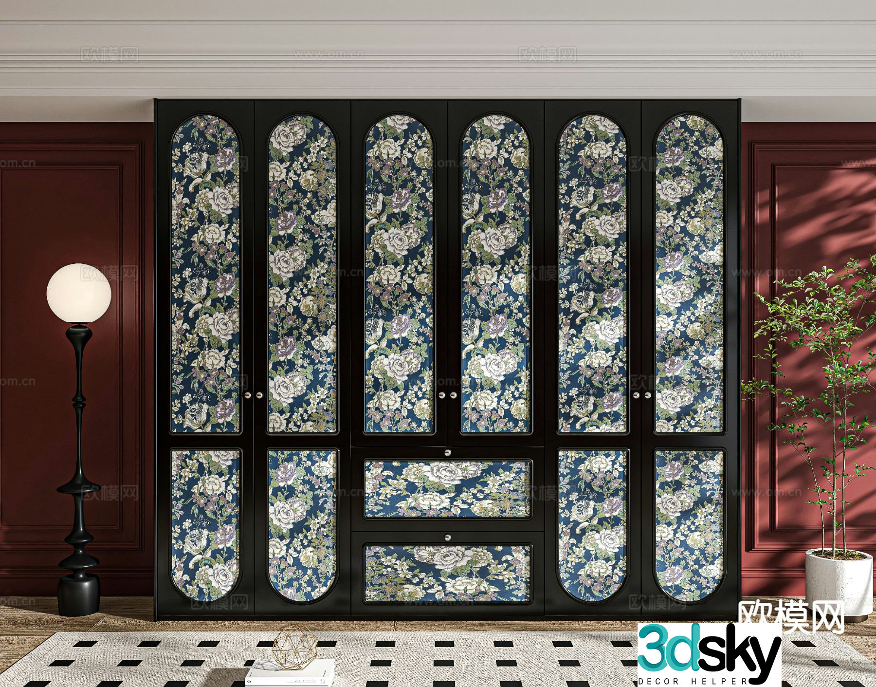 French wardrobe 3d model