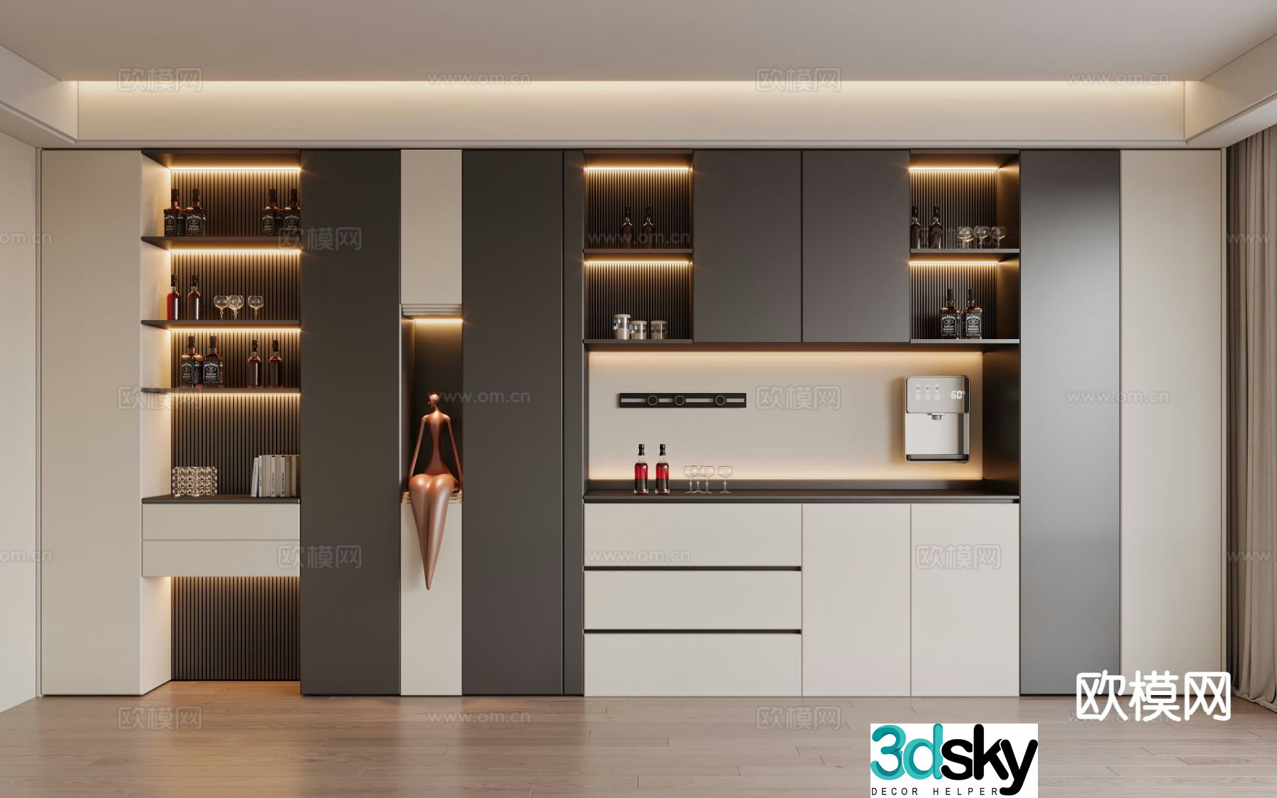 Modern sideboard 3d model