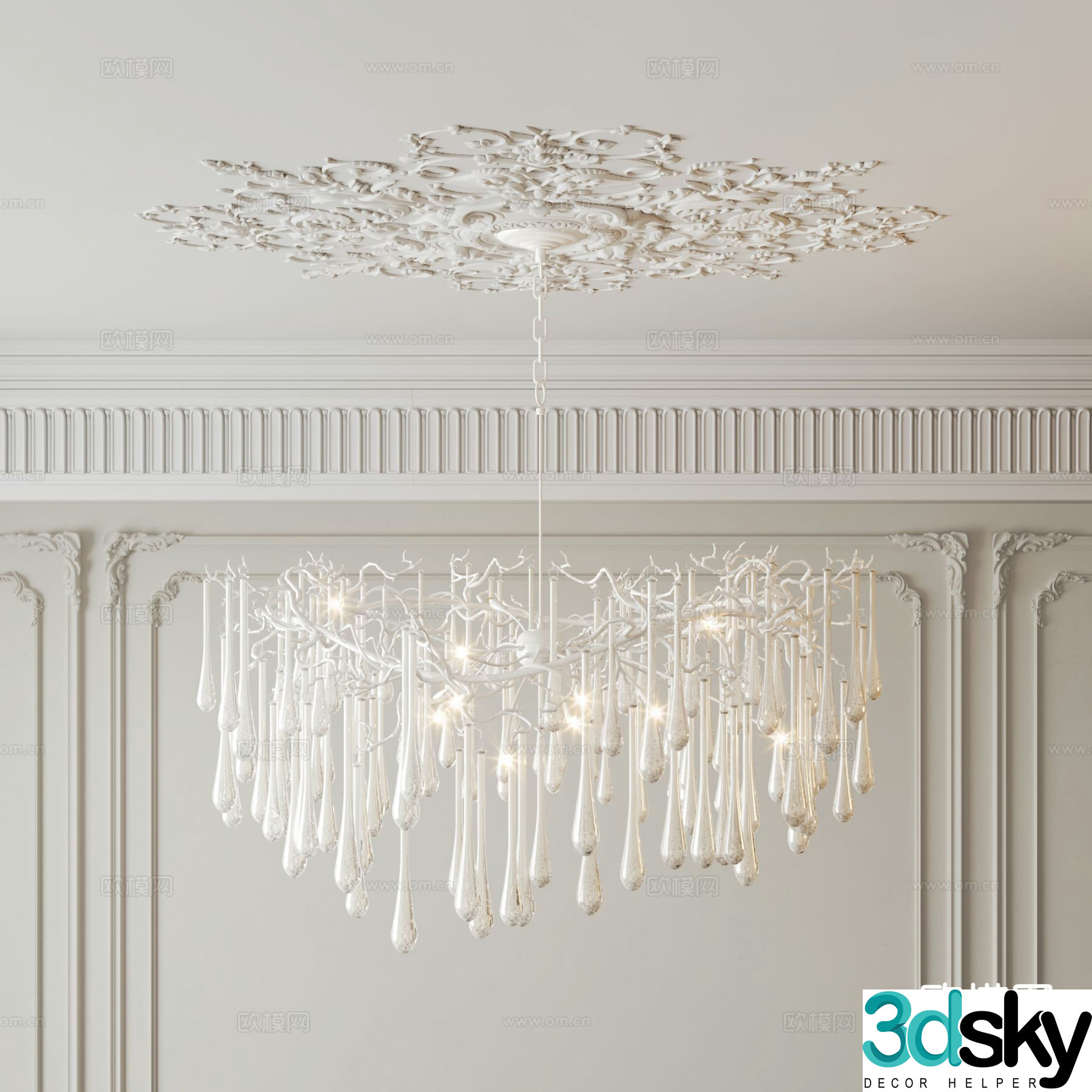 French chandelier 3d model