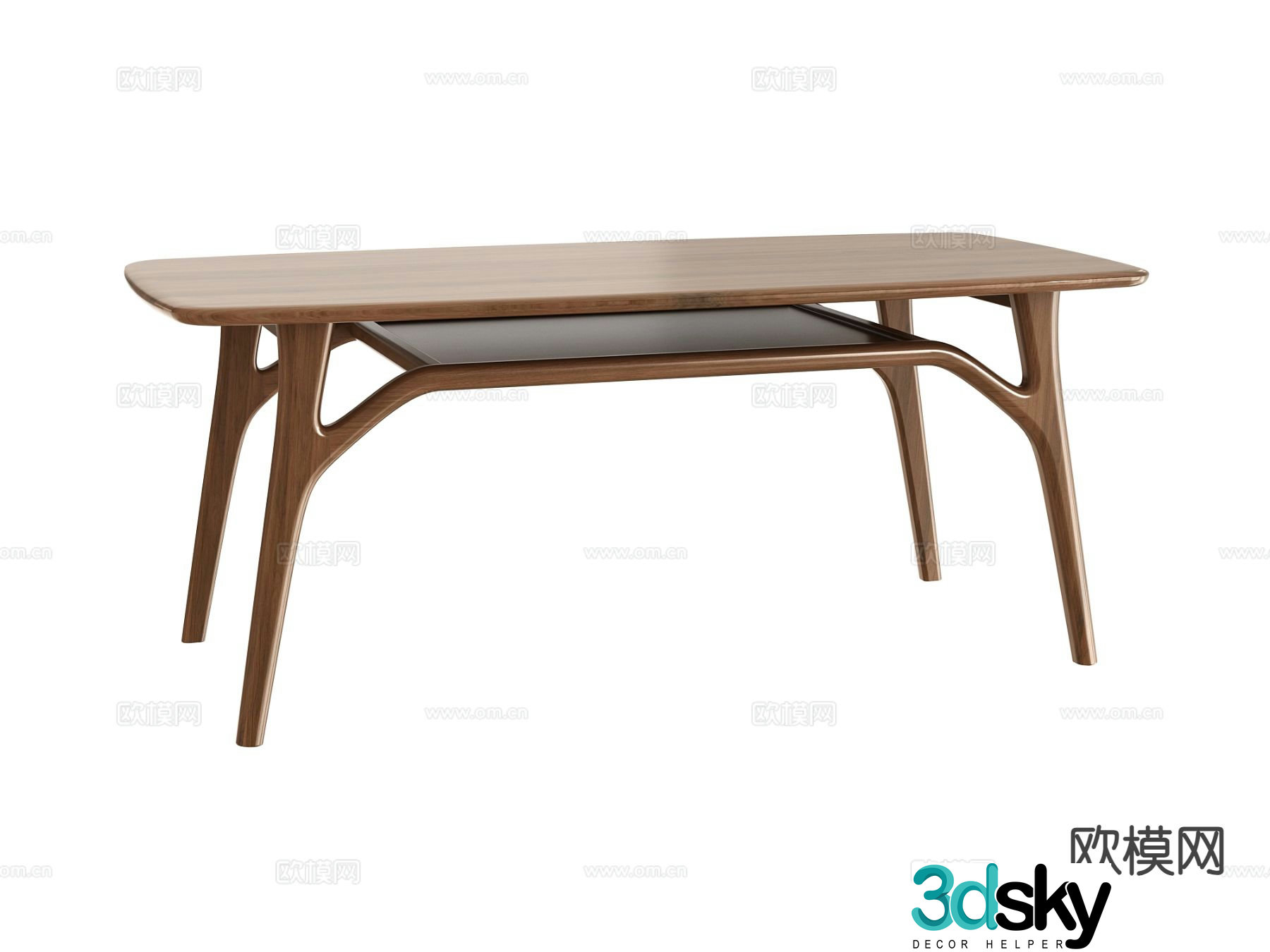 Modern dining table dining table 3d model
