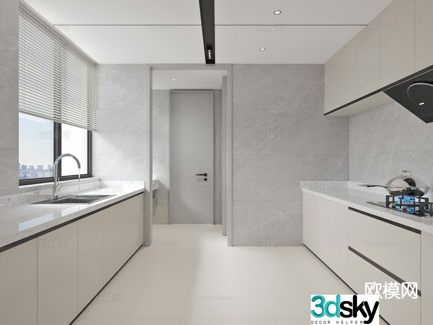 Modern kitchen 3d model