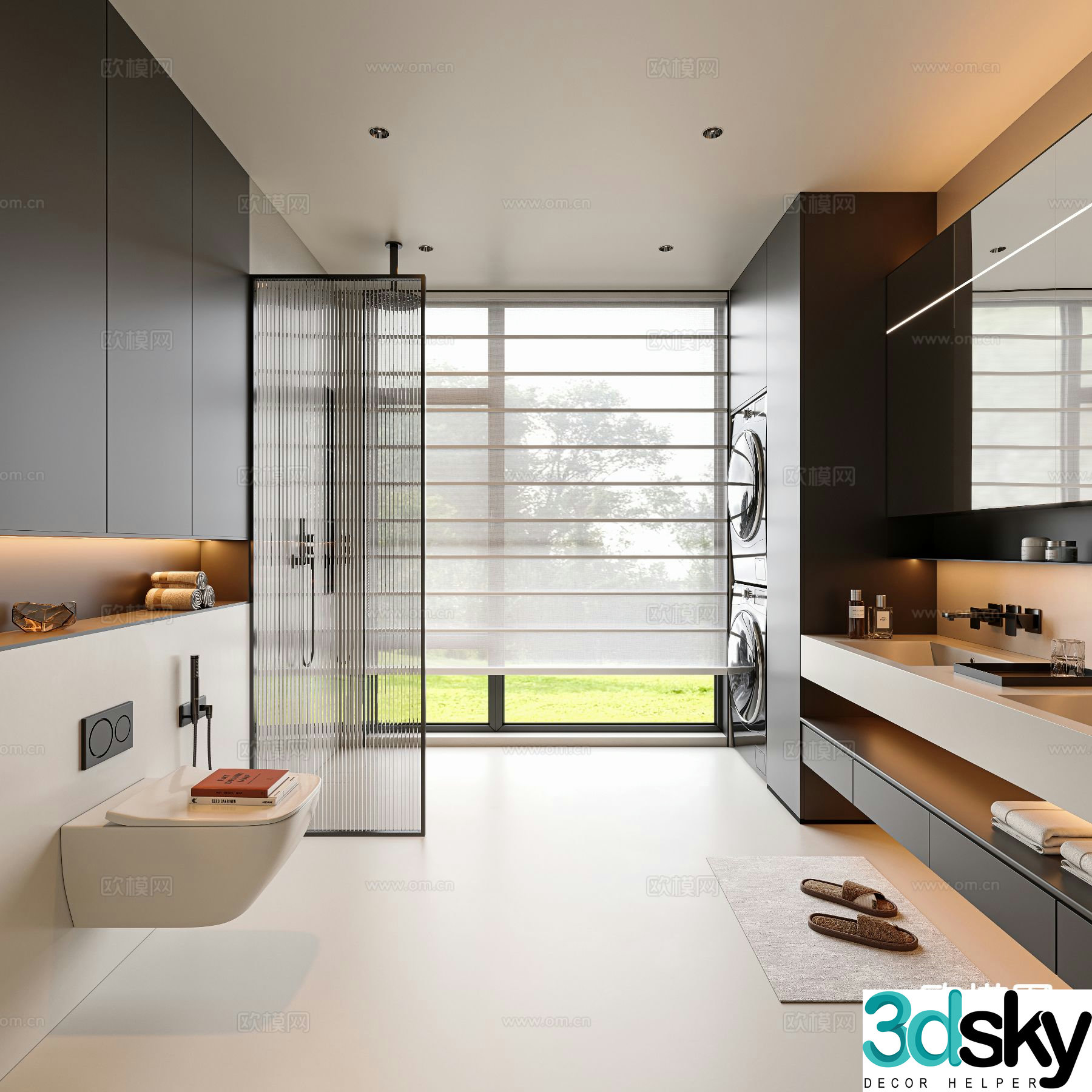 Modern bathroom bathroom 3d model