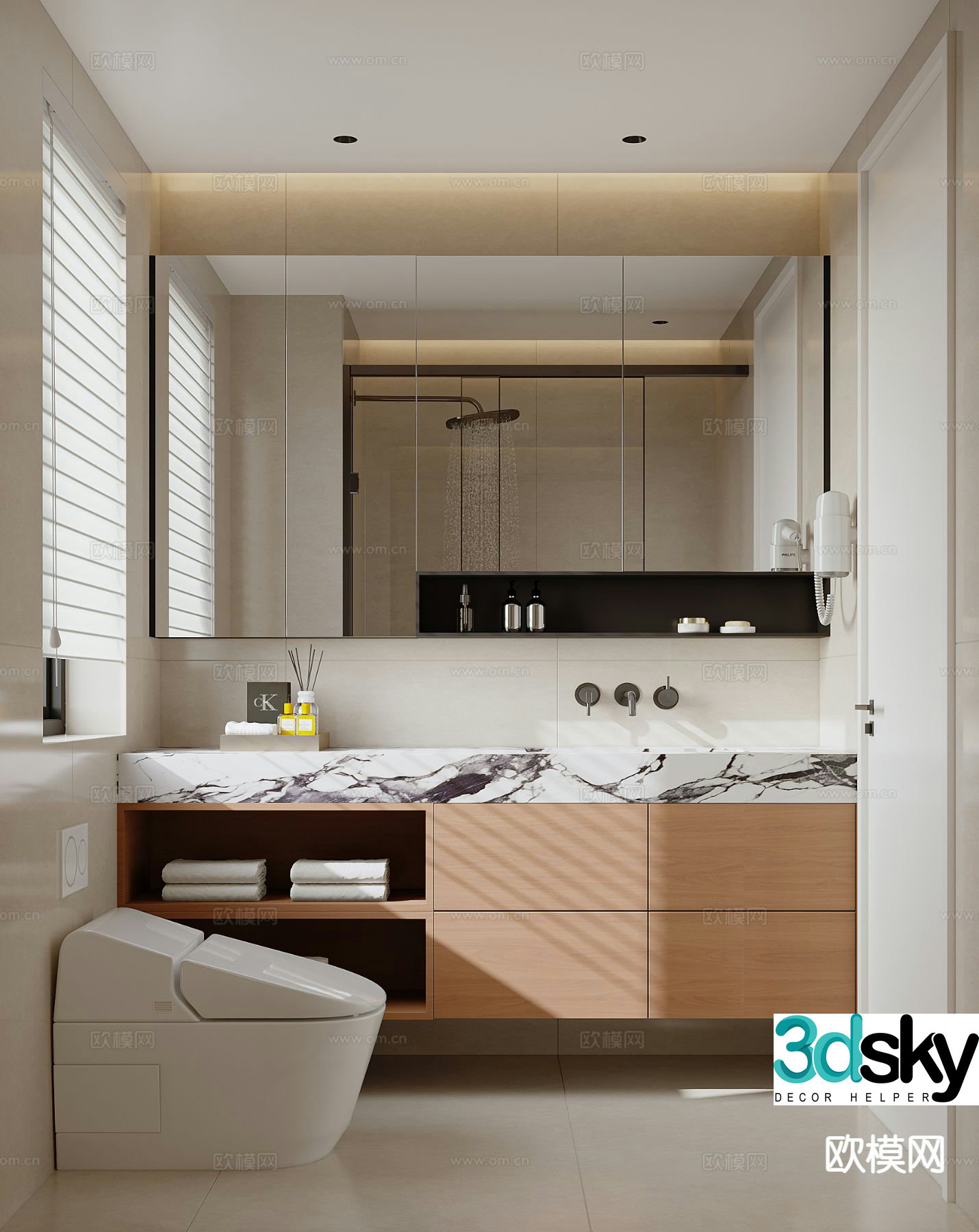 wabi-sabi bathroom bathroom 3d model