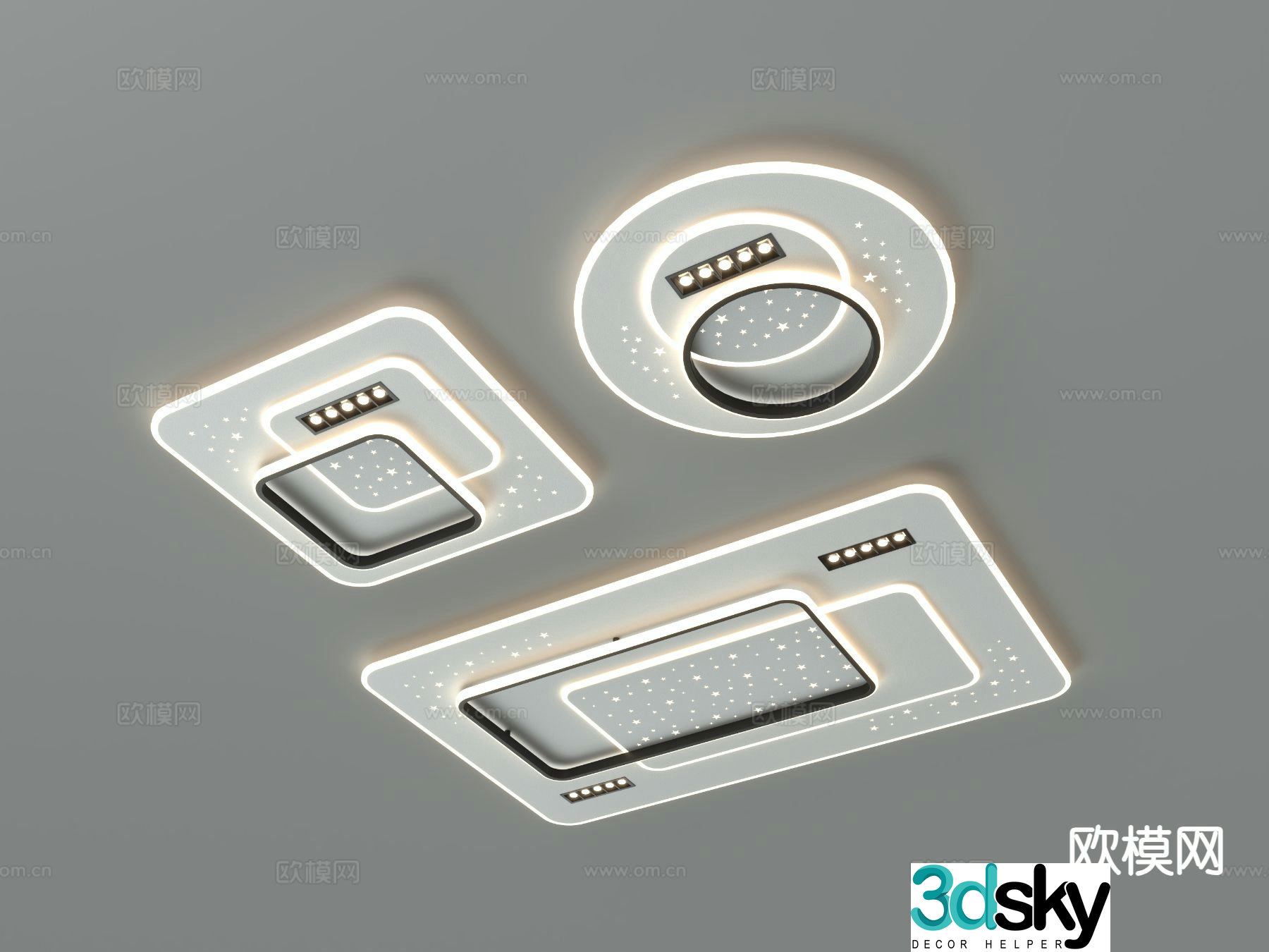 Modern ceiling lamp 3d model