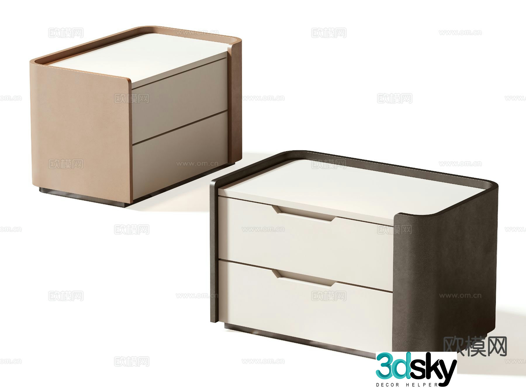 Modern bedside table 3d model