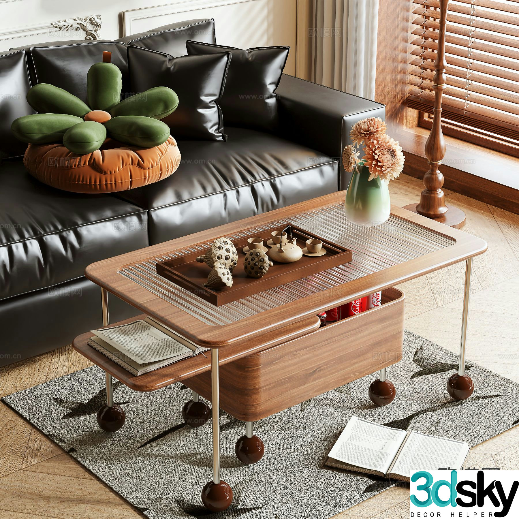 Medieval style coffee table 3D model