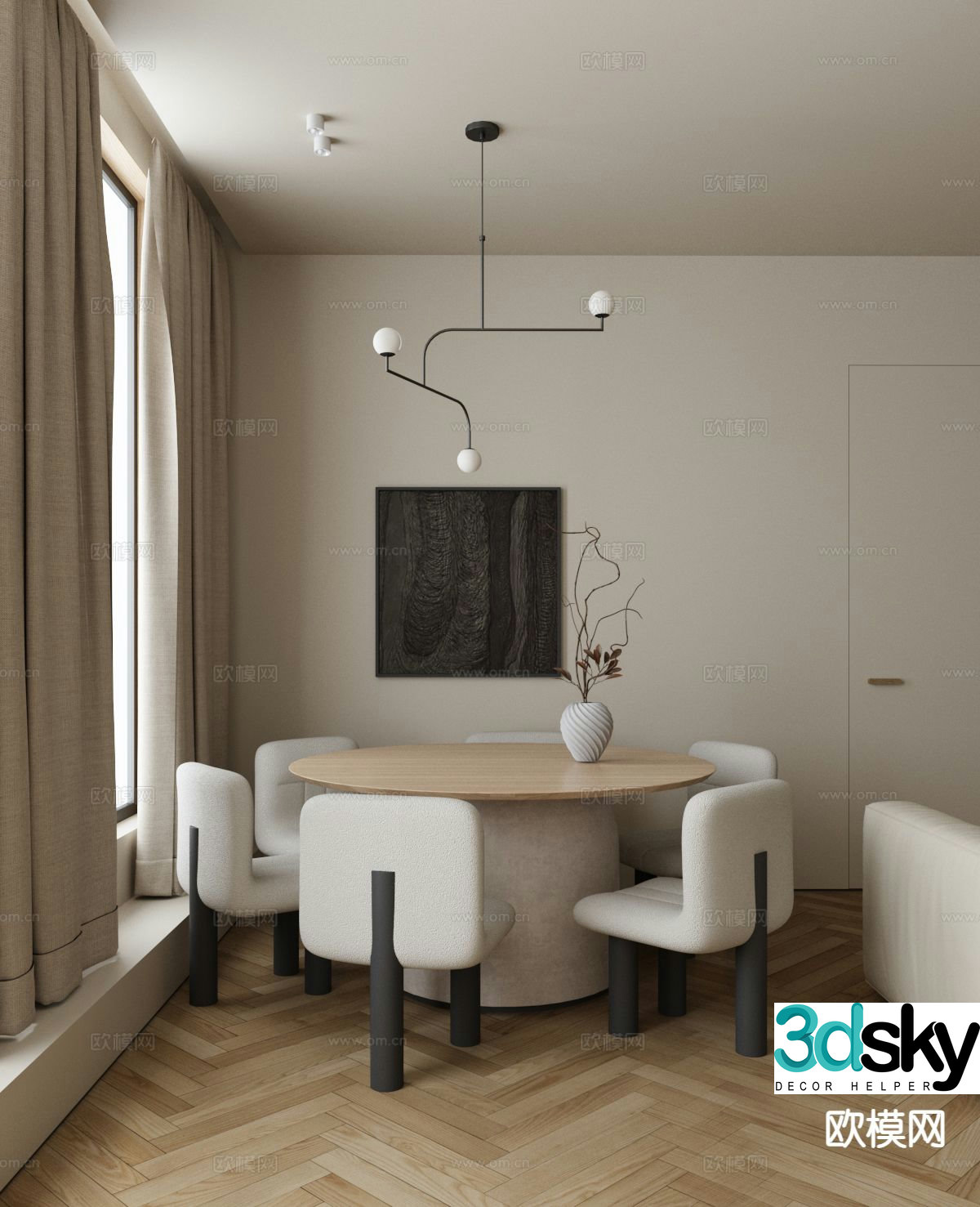 Modern restaurant 3d model