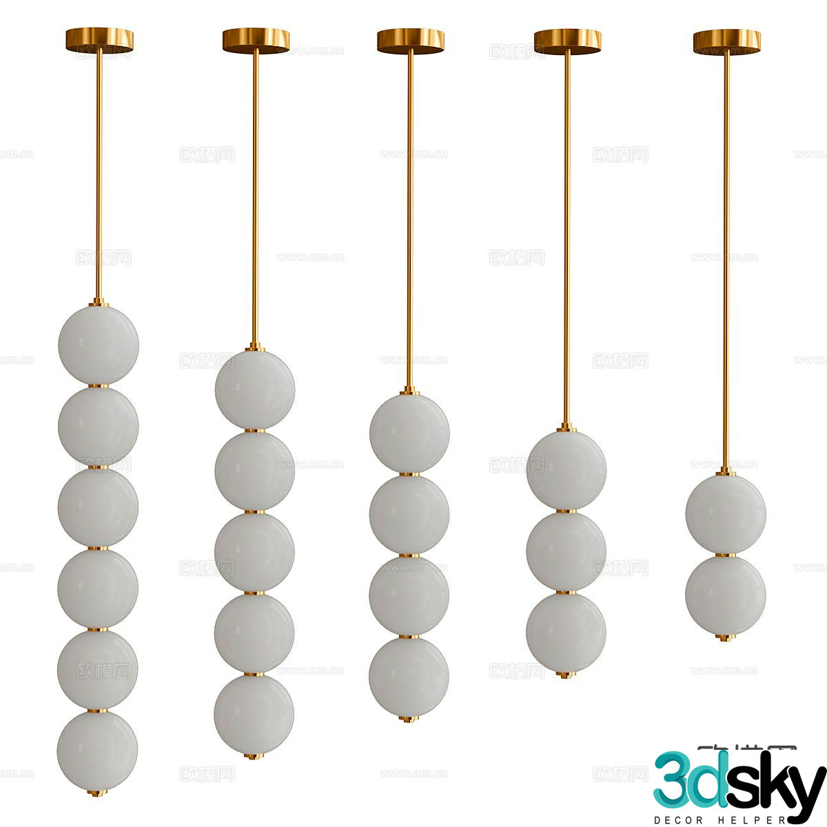 Modern chandelier 3d model