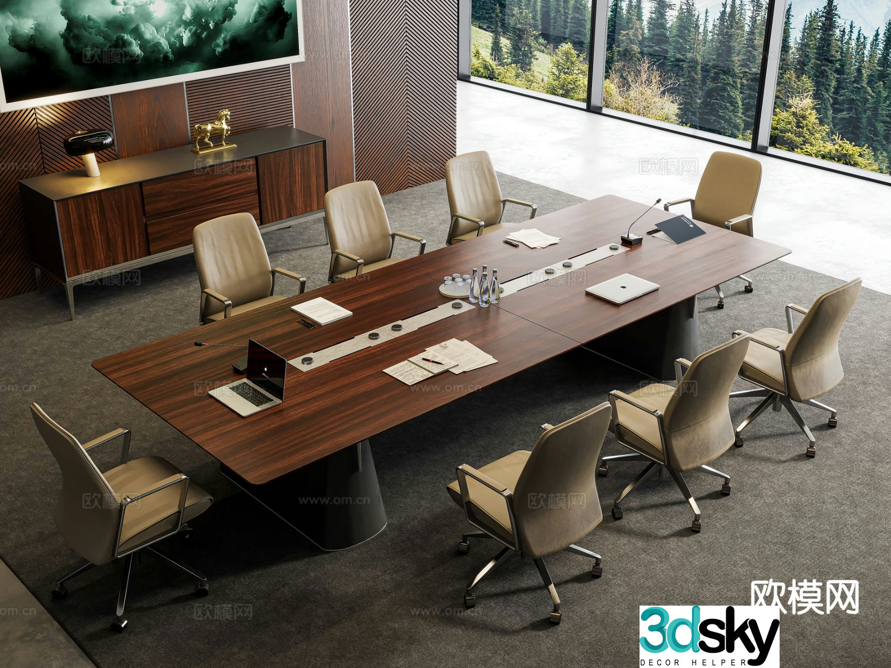 Modern conference table conference table 3d model