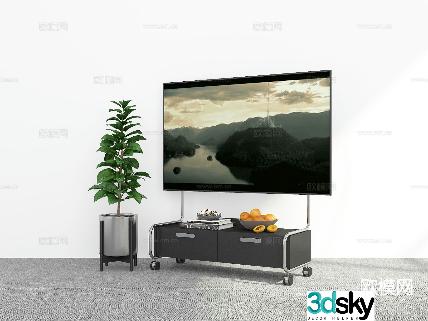 Modern TV cabinet 3d model