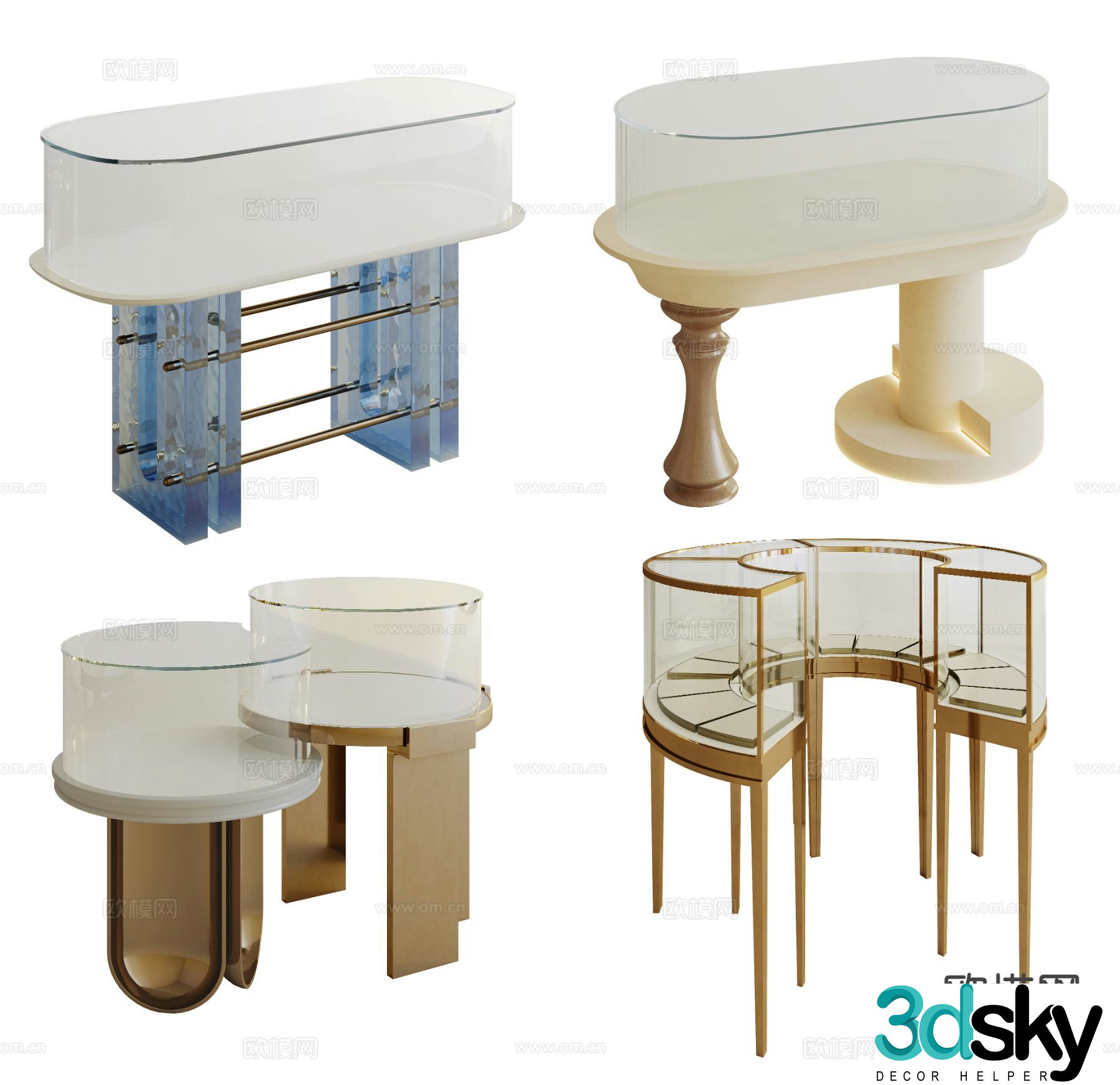 Modern display cabinet 3d model