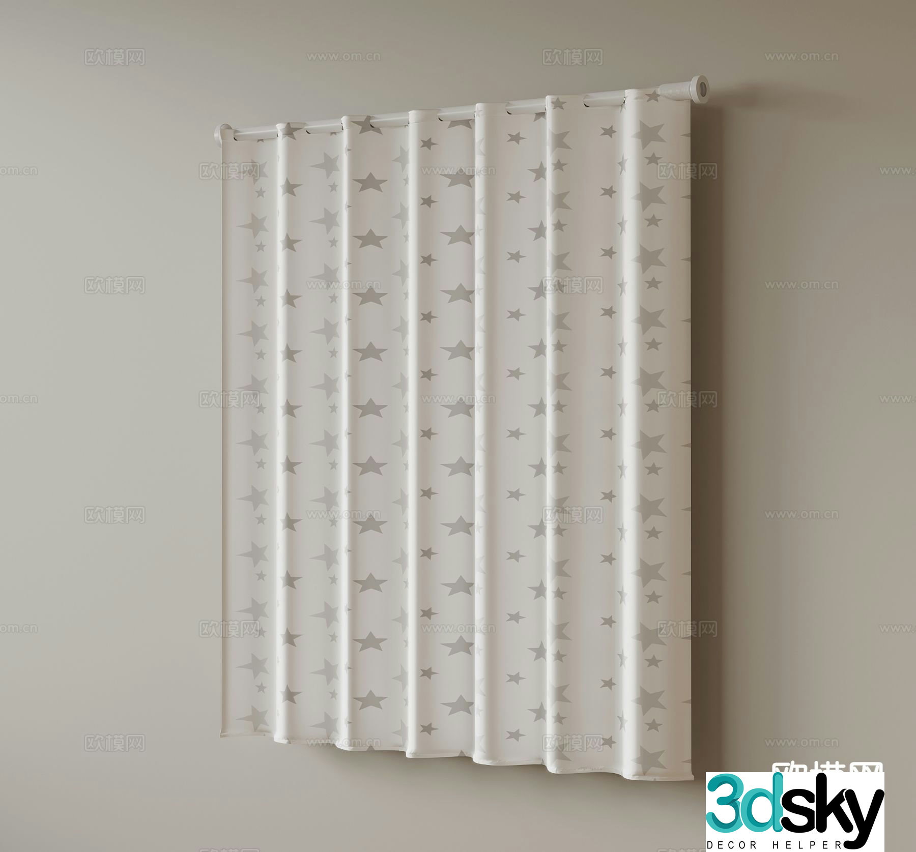 shower curtain bathroom curtain waterproof curtain door curtain 3d model