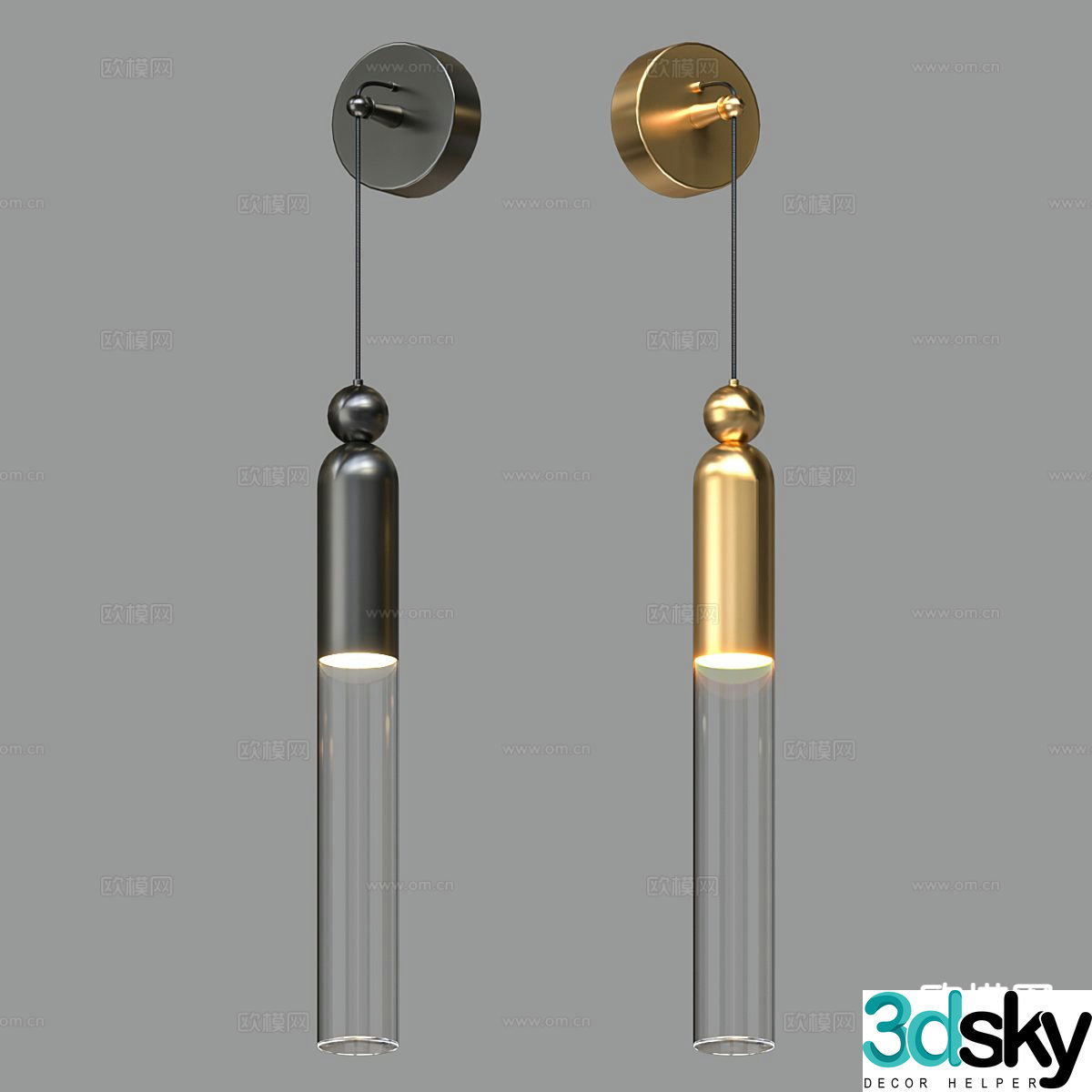 Light luxury wall lamp 3D model