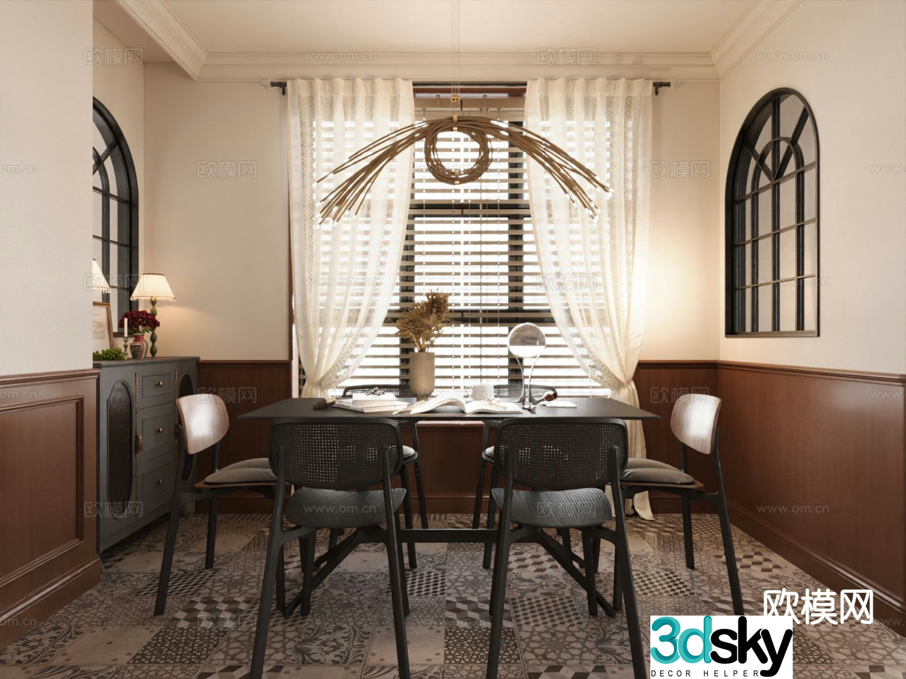 Medieval style restaurant 3d model